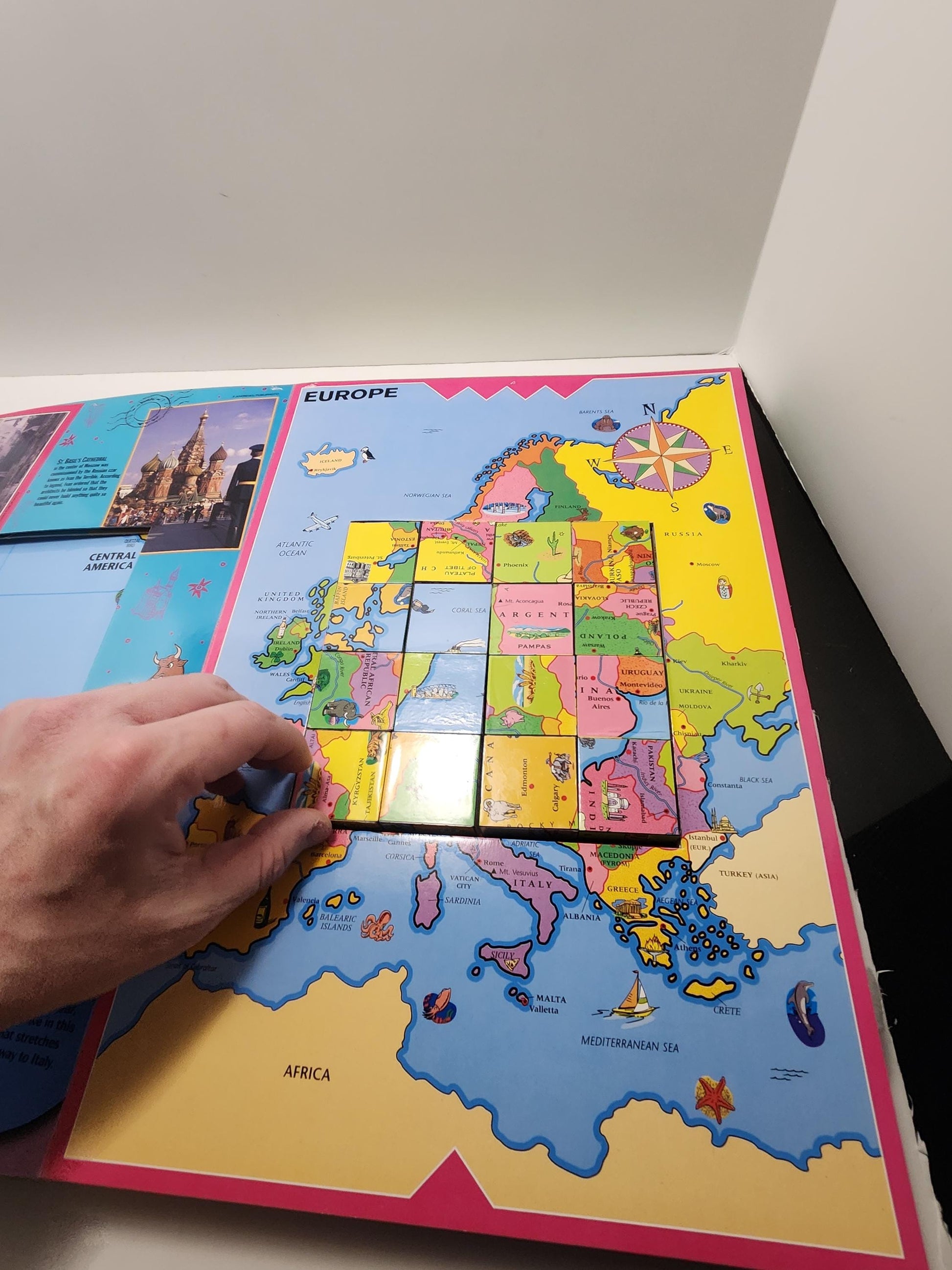 Big Block World Atlas Puzzle & Trivia - Trivia - Puzzles - Blocks - Kids Games - Learning Toys - Educational Toys - School - World Atlas