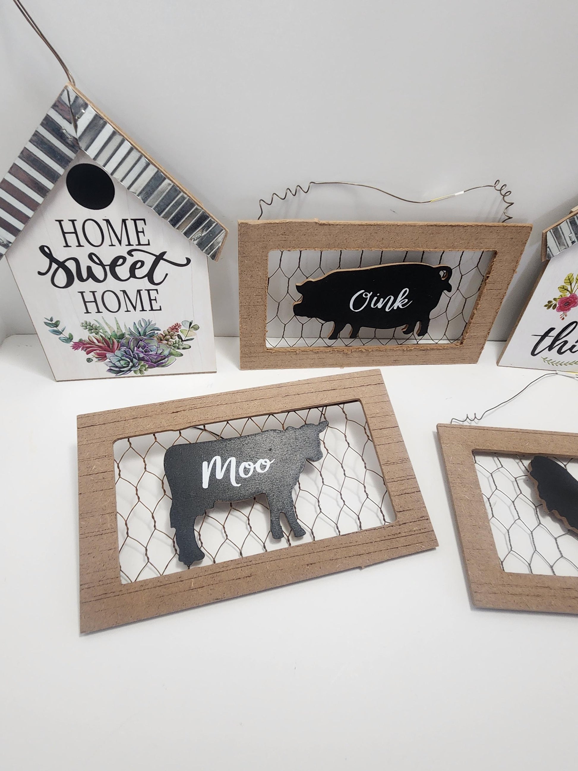 Farm Decor Signs Lot - Farm - Farm House - Pigs - Chicken - Cows - Decor - Home Decor - Farming - Farm Gift