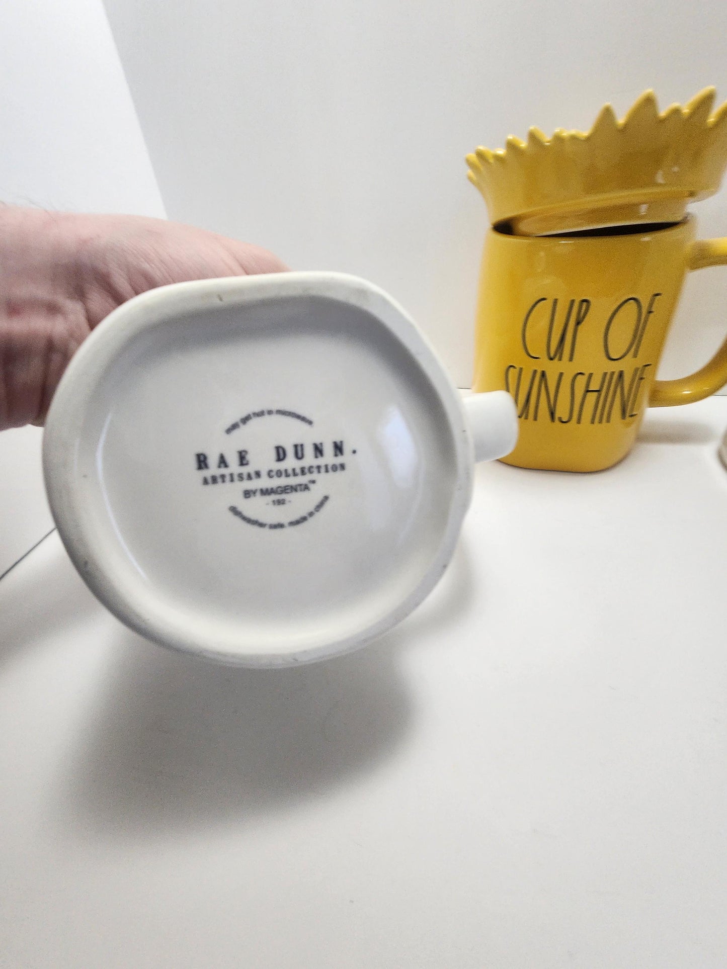 Rae Dunn Pottery Coffee Mugs - Positive Vibes - Sunflowers - Sunshine - Rae Dunn - Mugs - Coffee Mugs - Namaste - Yoga - Gift Mugs