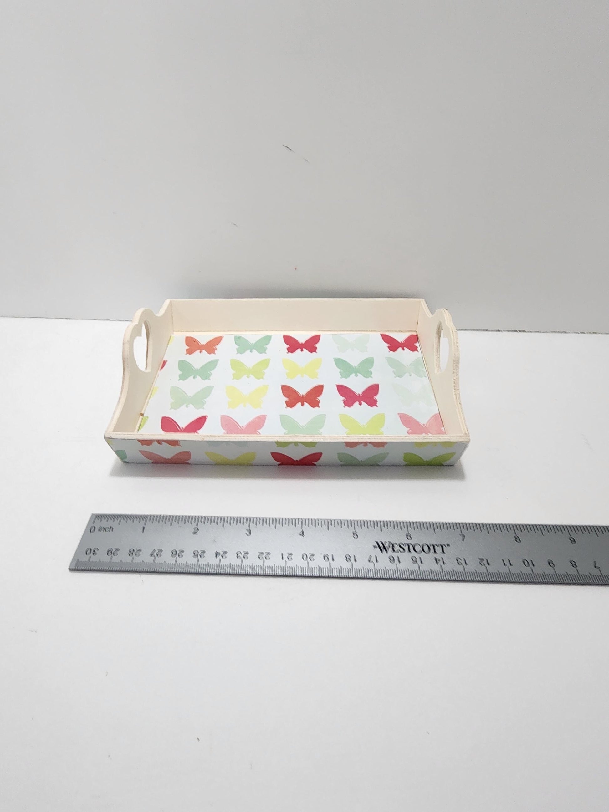Butterfly Print Wooden Tray - Butterfly - Butterflies - Wooden Tray - Tray - Decorative Trays - Serving Trey - Cute - Decor