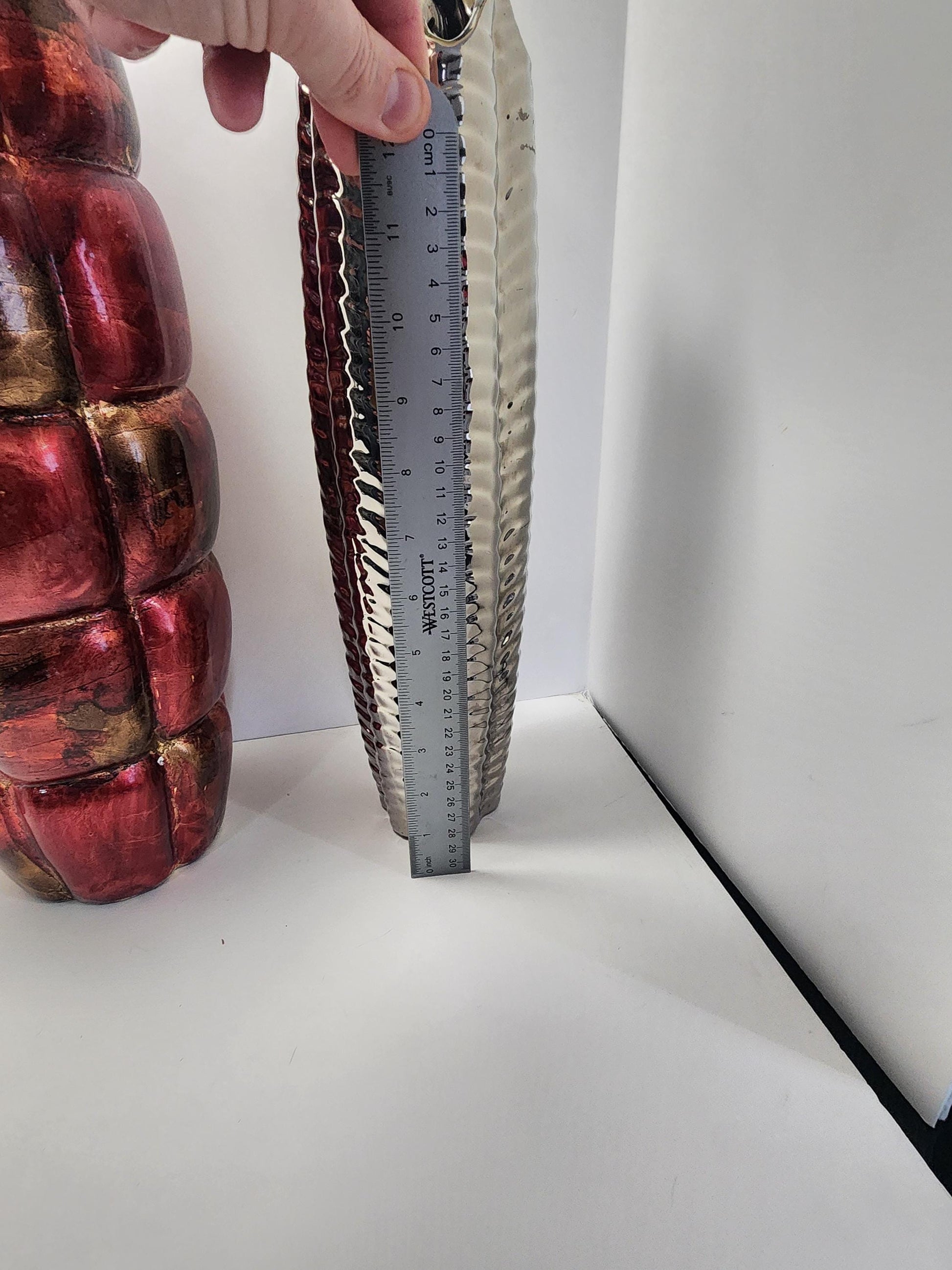 Vintage Vases - Vase - Vases - Metallic Vase - Ruby Red Vase - Metallic - Flowers - Decor - Vintage Decor