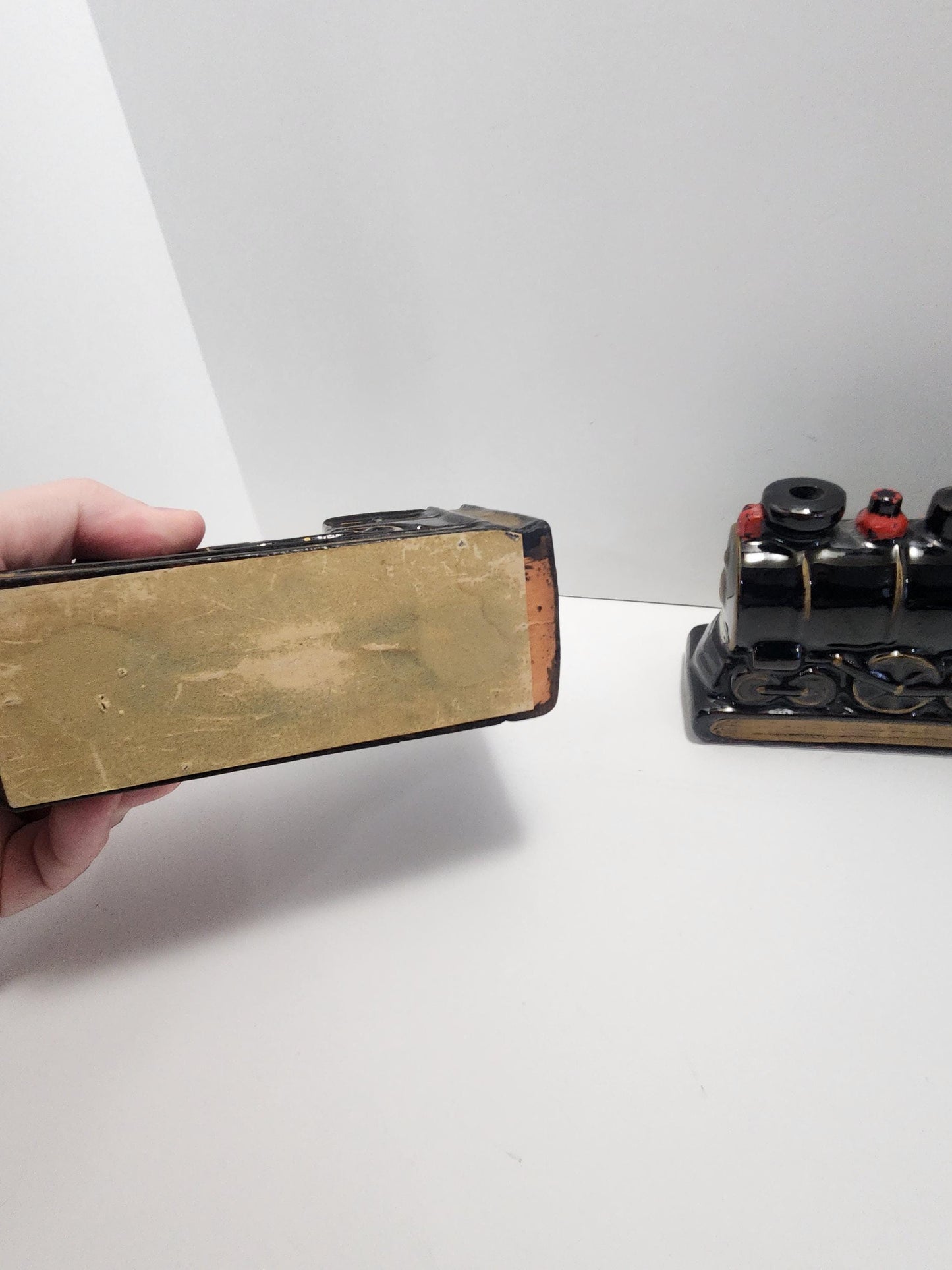 Train Bookends Lot of 3 - Bookends - Vintage Books - Vintage Bookends - Trains - Train Decor - Library - Library Decor