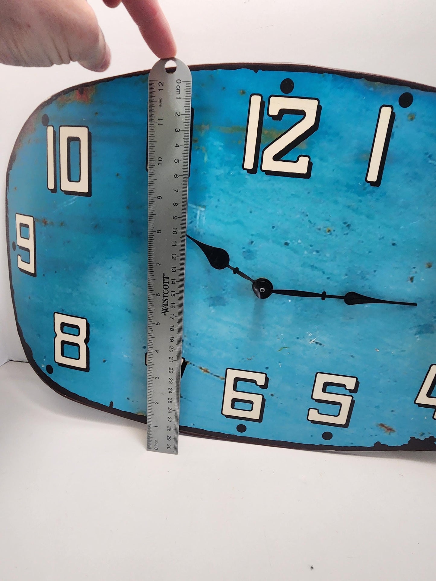 Unique Retro Blue Wall Clock - Clocks - Unique Clocks - Wall Clock - Wall Decor - Vintage Cars - Cars - Shop - Garage Decor - Antique Clocks