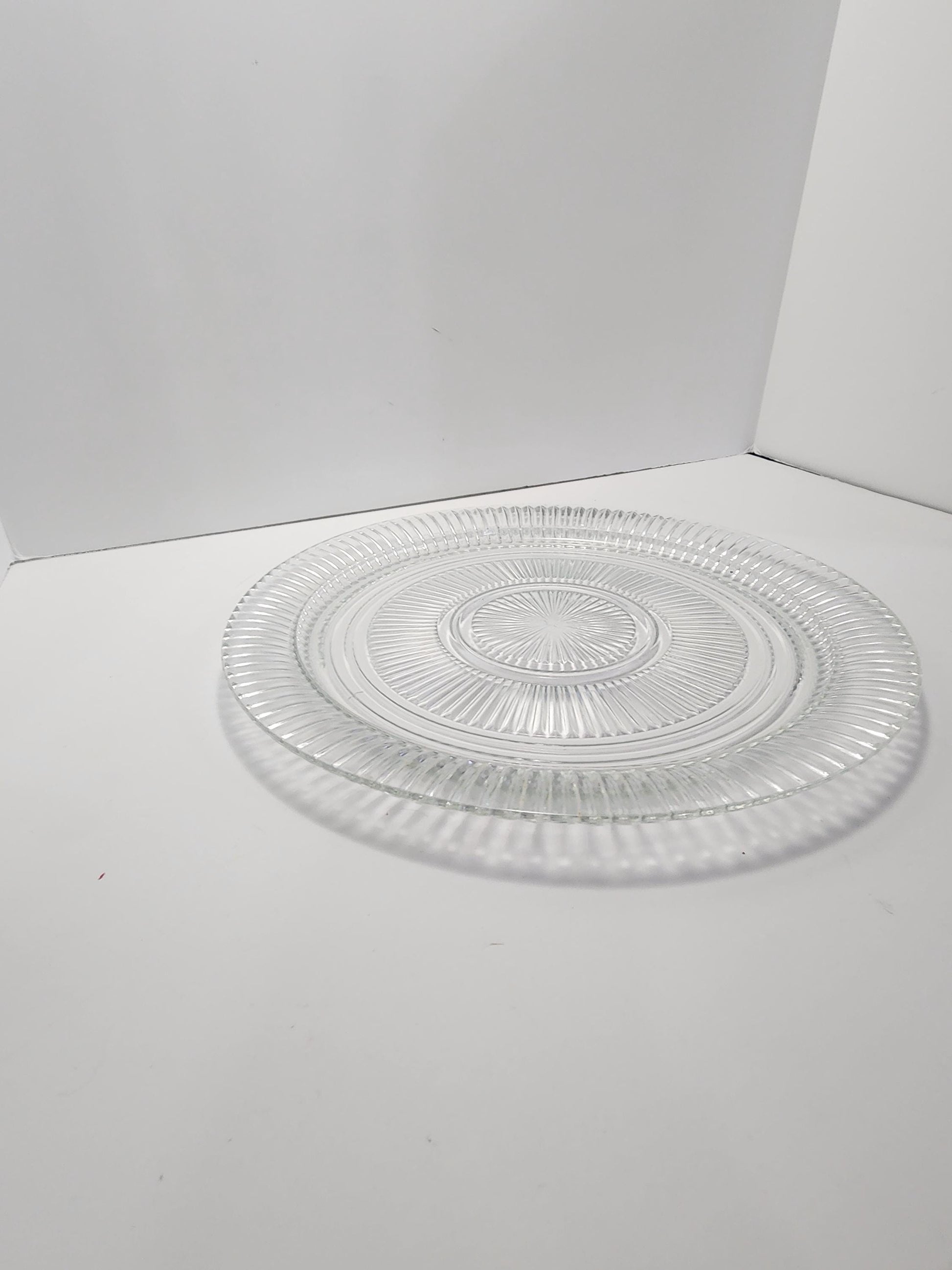 Anchor Hocking 12inch Glass Vintage Serving Plates - Plates - Vintage Dinnerware - Anchor Hocking - Serving - Serving Plates - Vintage Glass