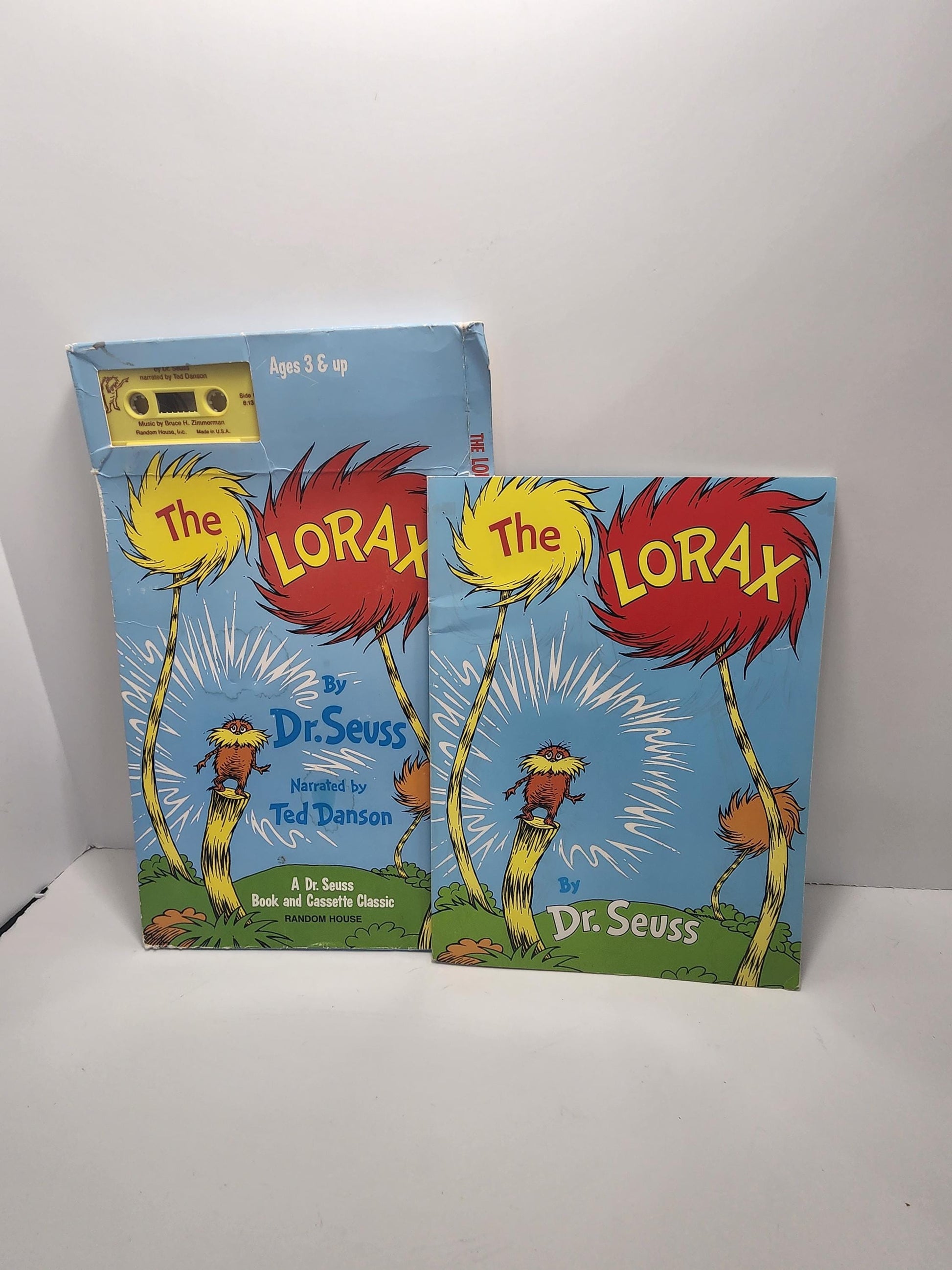 Dr Seuss 1992 The Lorax Random House Vintage Book with Tape - The Lorax - Dr Seuss - Books - Children's Books - Casette Tapes - Read Along