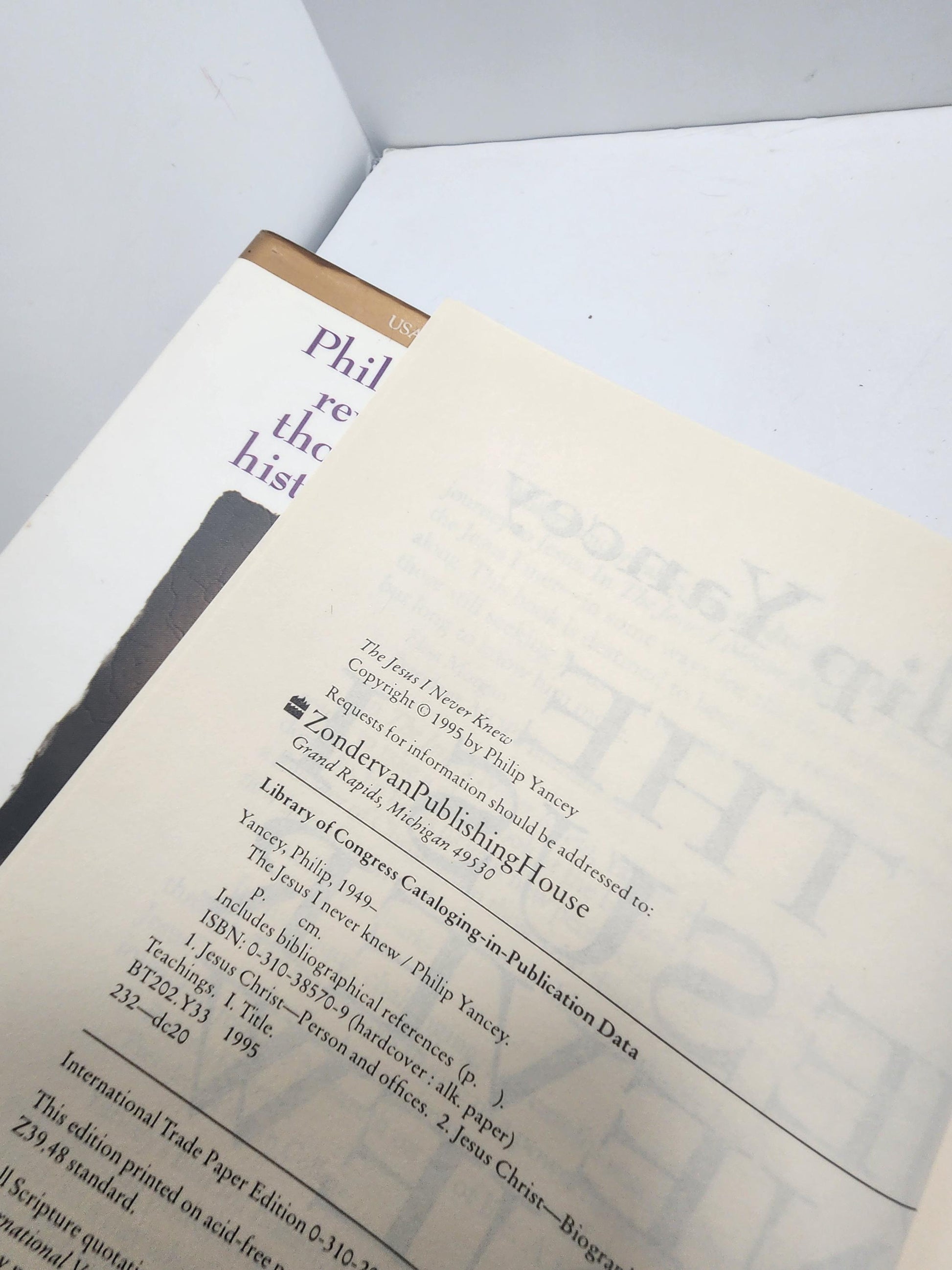 1995 The Jesus I Never Knew By Phillip Yauncey - Christian - Religion - Religious Books - Jesus - Bible - Religious Gift - Church