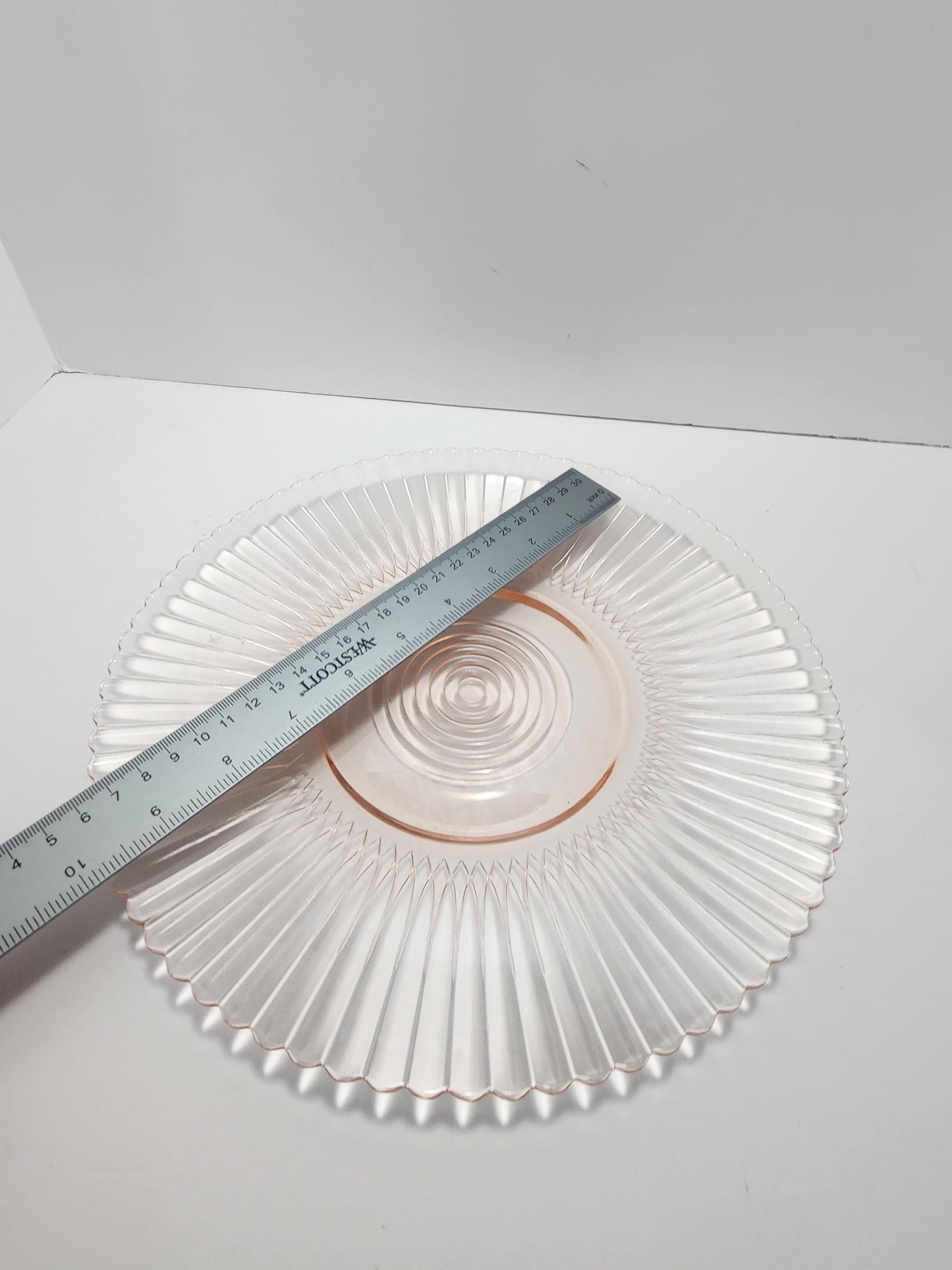 Pink Depression Glass Serving Plate - Serving Tray - Serving Plate - Plates - Vintage Plate - Depression Glass - Pink Glass - Serving