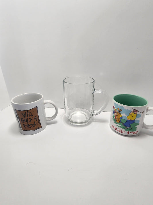 Golf Glasses and Mugs - Golf - Golfers - Gift For Golfer - Golfing - Mugs - Coffee Mugs - Glasses - Glass Mugs - Sports Mug
