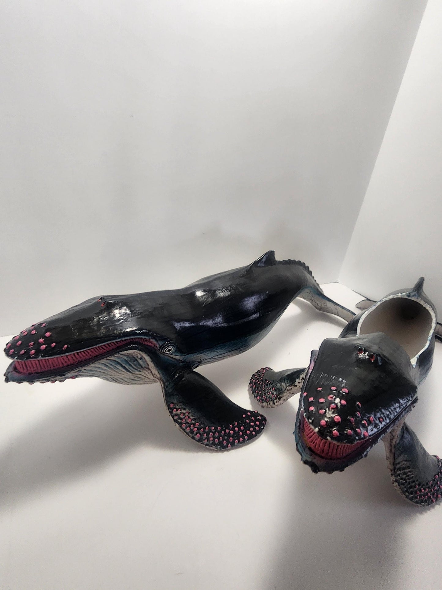 Humpback Whales 1980s Vintage PVC Figures - Whales - Humpback Whales - Pvc - Toys - Planters - Animals - Ocean - Decor