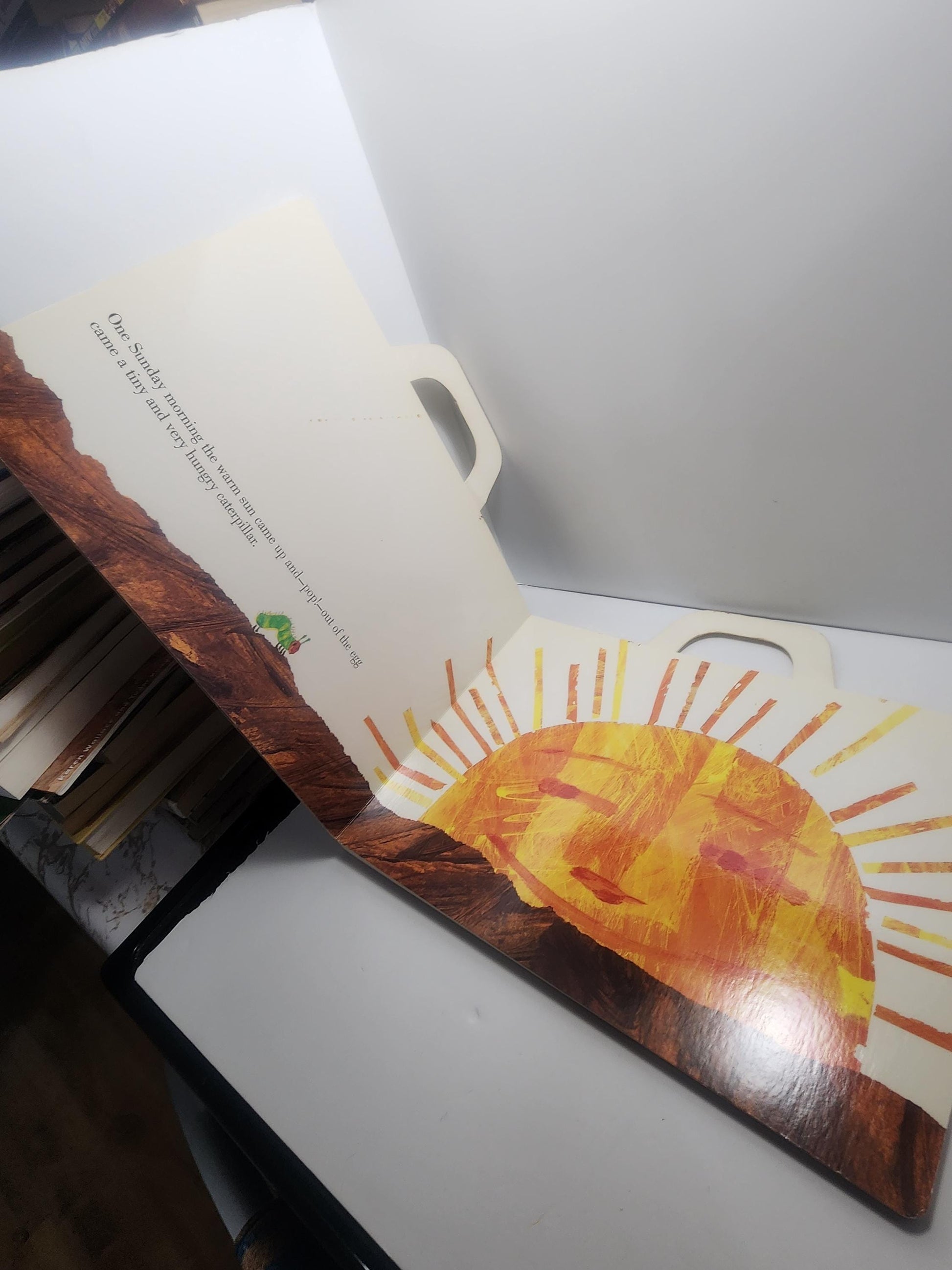 Eric Carle 1987 Oversized The Hungry Caterpiller Book - Books - Vintage Books - Children's Books - Eric Carle - The Hungry Caterpillar