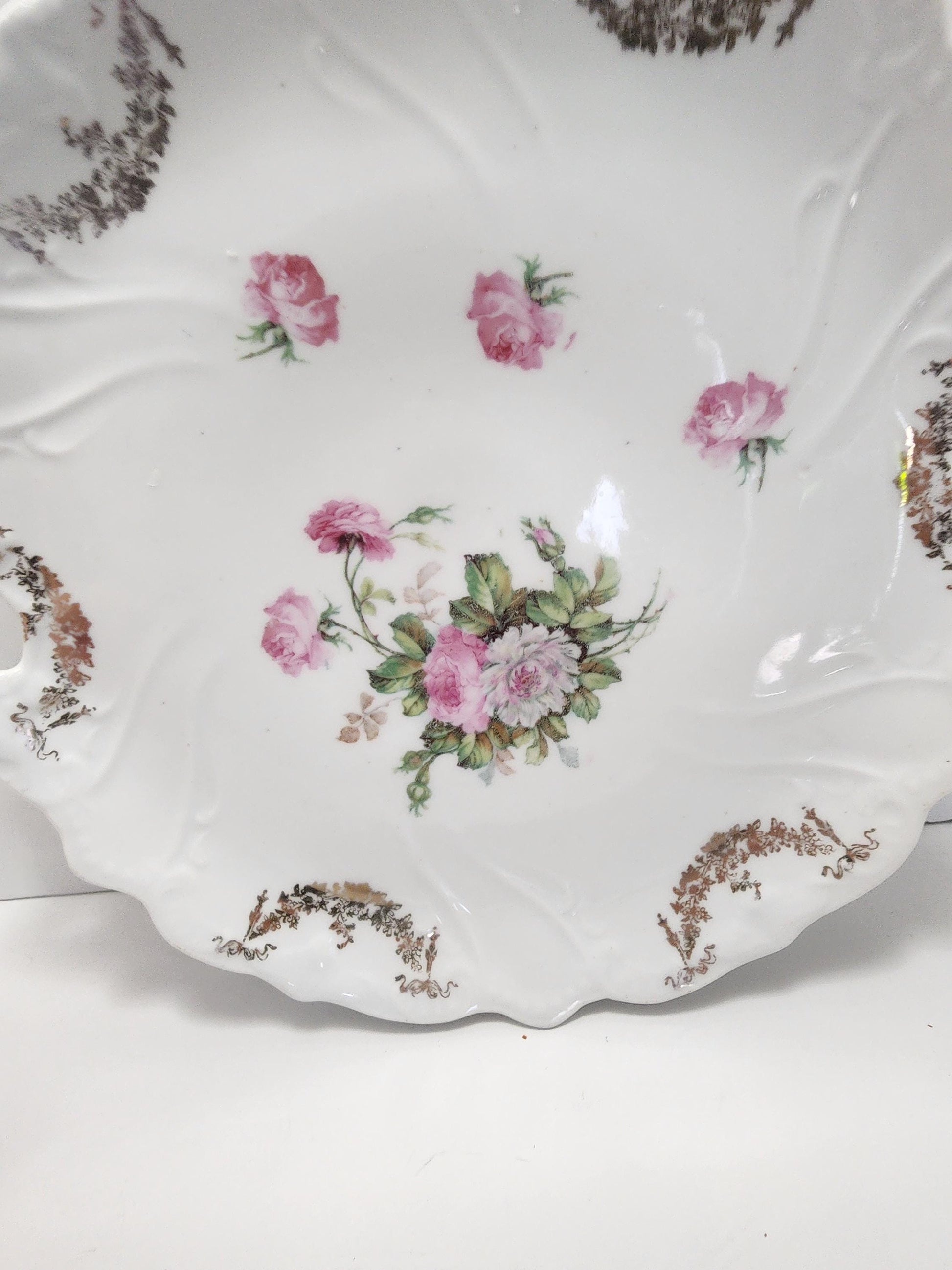 Floral Design Vintage Porcelain Plate - Plates - Antiques - Antiques Plates - Vintage Plates - Flower Decor - Floral Plates - Floral Decor