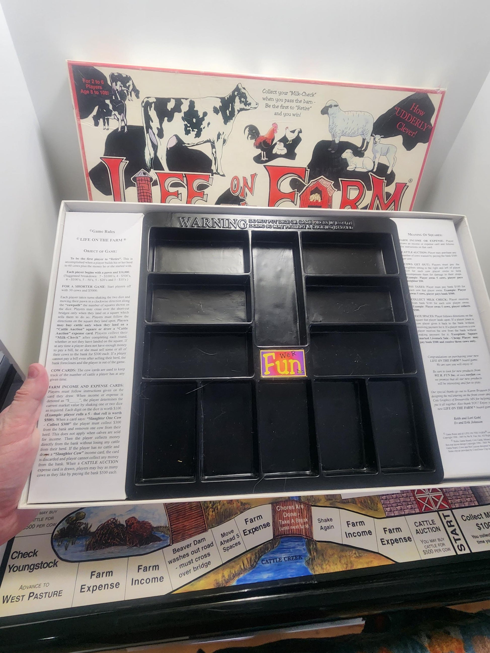 1996 Life On The Farm Board Game - Games - Vintage Games - Board Games - Life - Farm - Farm Toys - Farm Gifts - Family Game Night - Family