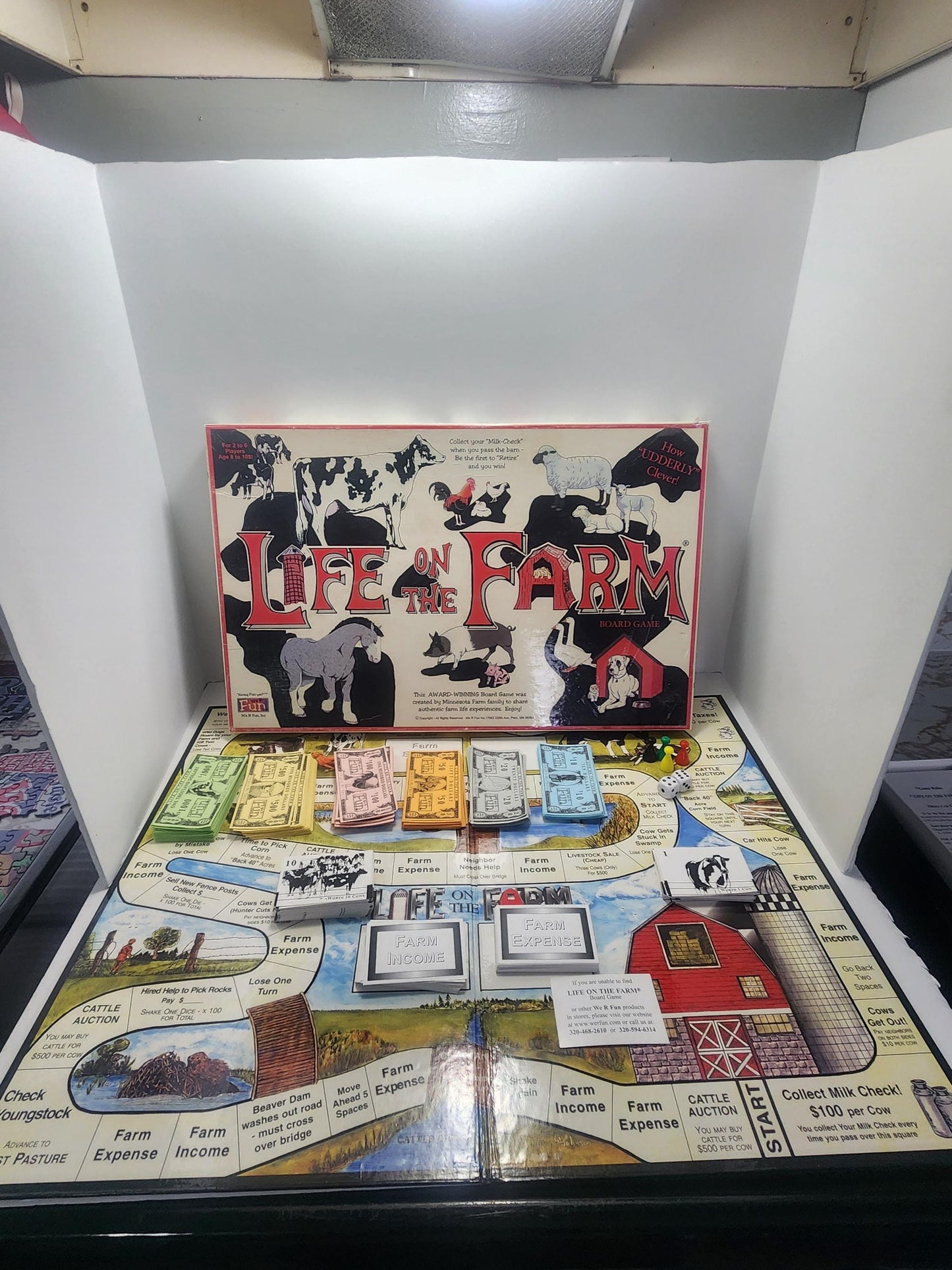 1996 Life On The Farm Board Game - Games - Vintage Games - Board Games - Life - Farm - Farm Toys - Farm Gifts - Family Game Night - Family