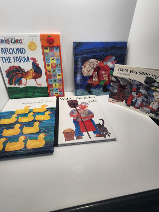 Eric Carle Vintage Book Lot of 5 - Interactive Books - Animal Books - Sound Books - Eric Carle - Eric Carle Books - Kids Books