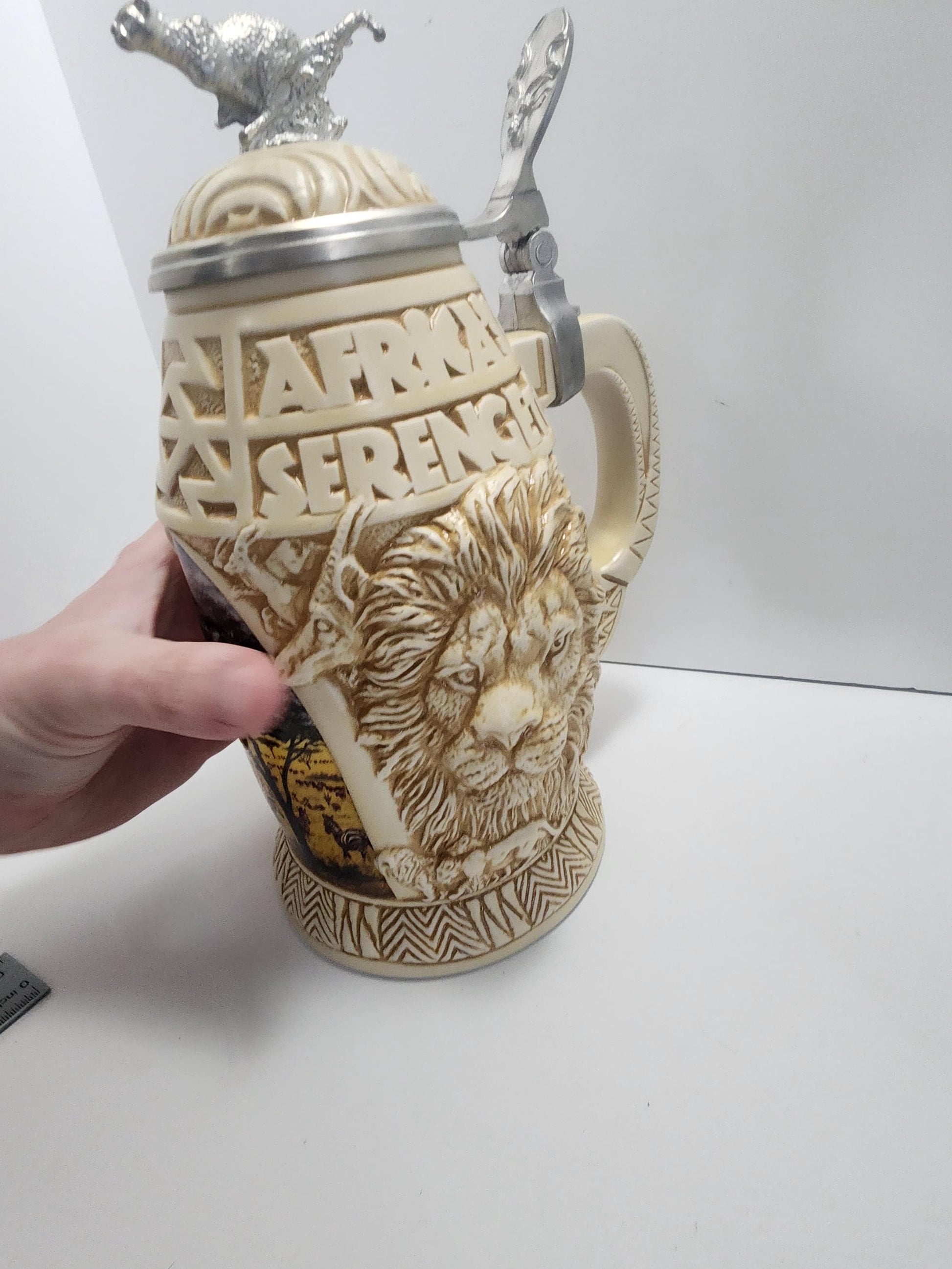 Avon Limited Edition 1990s Beer Steins - Beer - Beer Steins - Avon - Avon Steins - Vintage Steins - Safari - Africa - Fishing - Fishermen