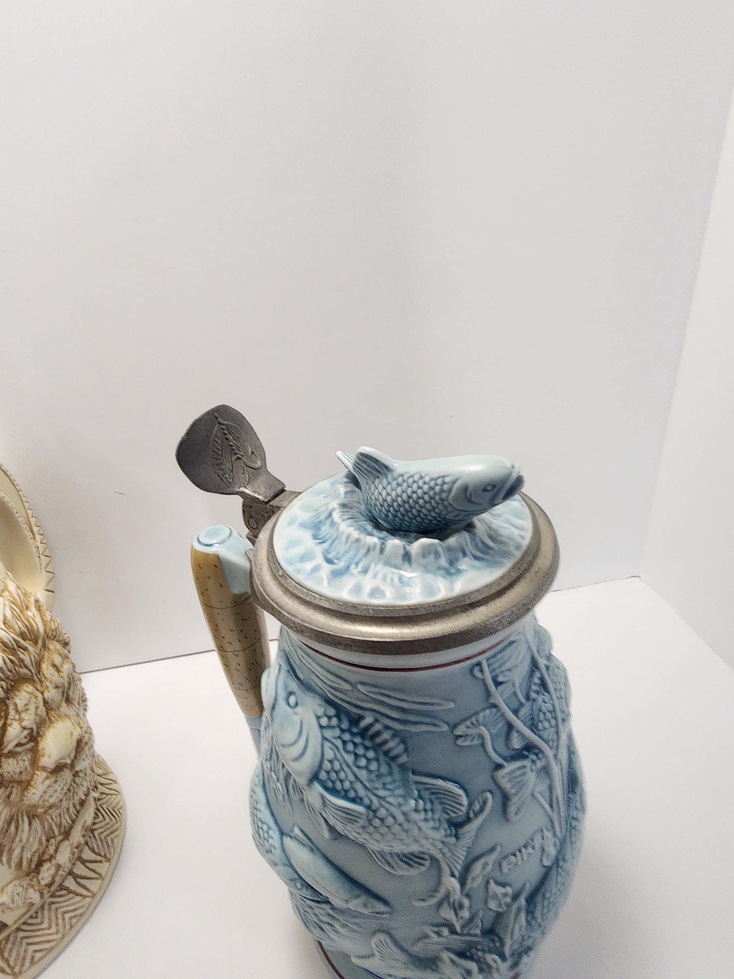 Avon Limited Edition 1990s Beer Steins - Beer - Beer Steins - Avon - Avon Steins - Vintage Steins - Safari - Africa - Fishing - Fishermen