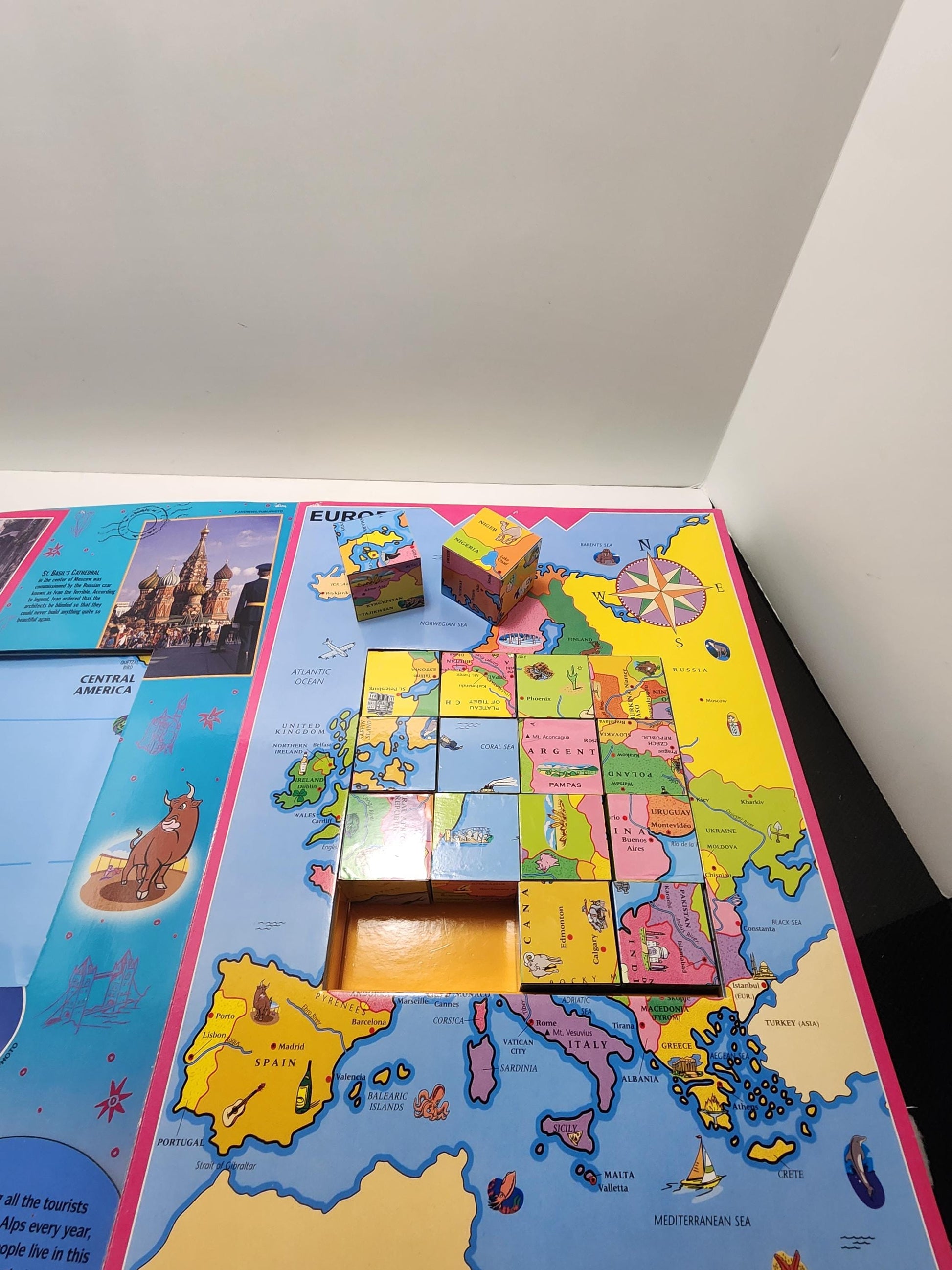 Big Block World Atlas Puzzle & Trivia - Trivia - Puzzles - Blocks - Kids Games - Learning Toys - Educational Toys - School - World Atlas
