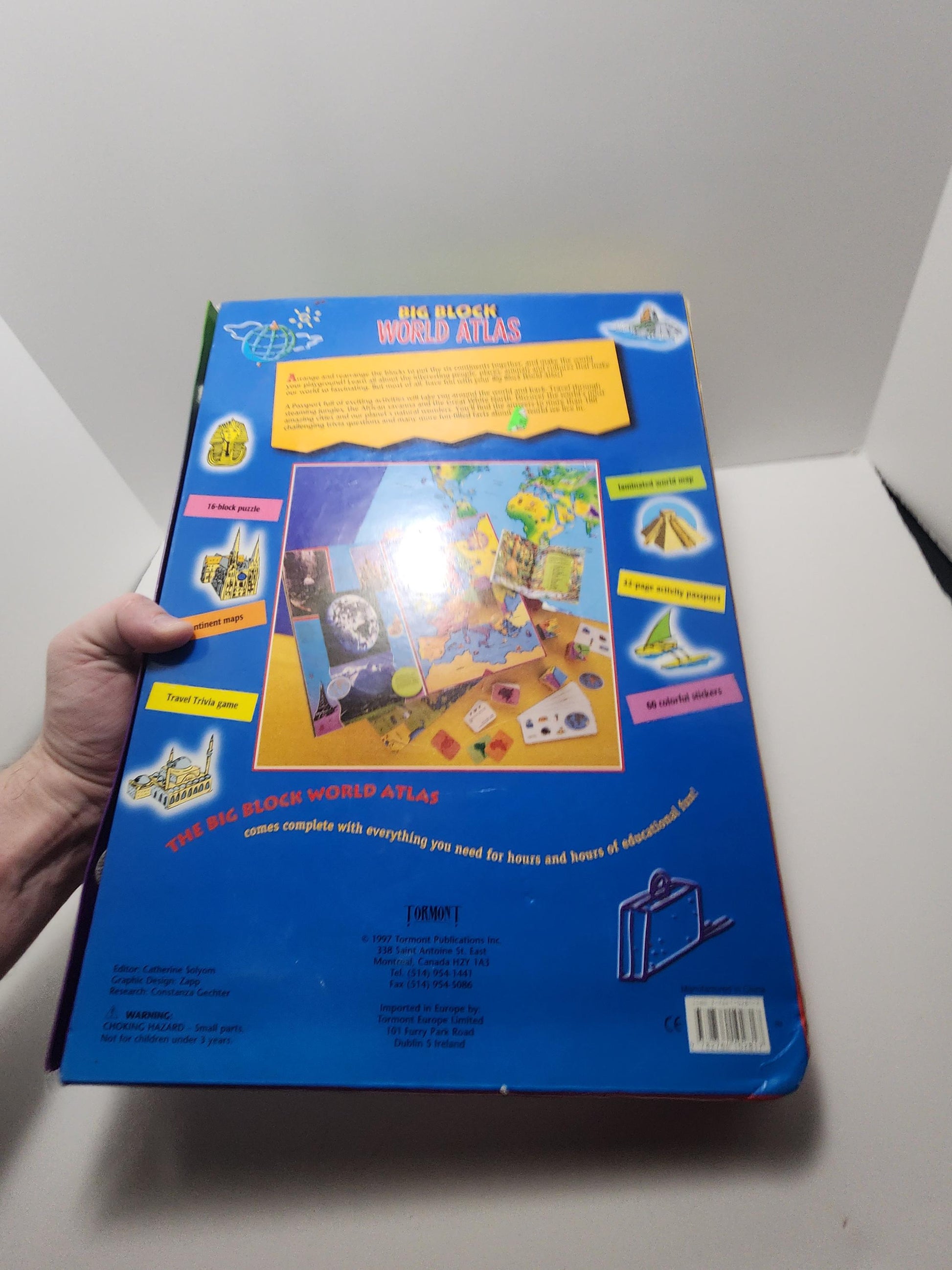 Big Block World Atlas Puzzle & Trivia - Trivia - Puzzles - Blocks - Kids Games - Learning Toys - Educational Toys - School - World Atlas