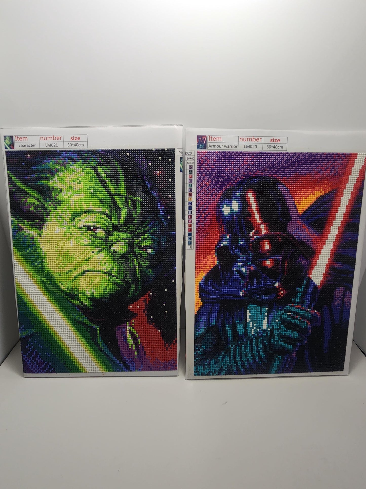 Star Wars Darth Vader & Yoda Lot of 2 Diamond Art - Diamonds - Diamond Art - Star Wars - Yoda - Darth Vader - Wall Decor - Arts - Decor