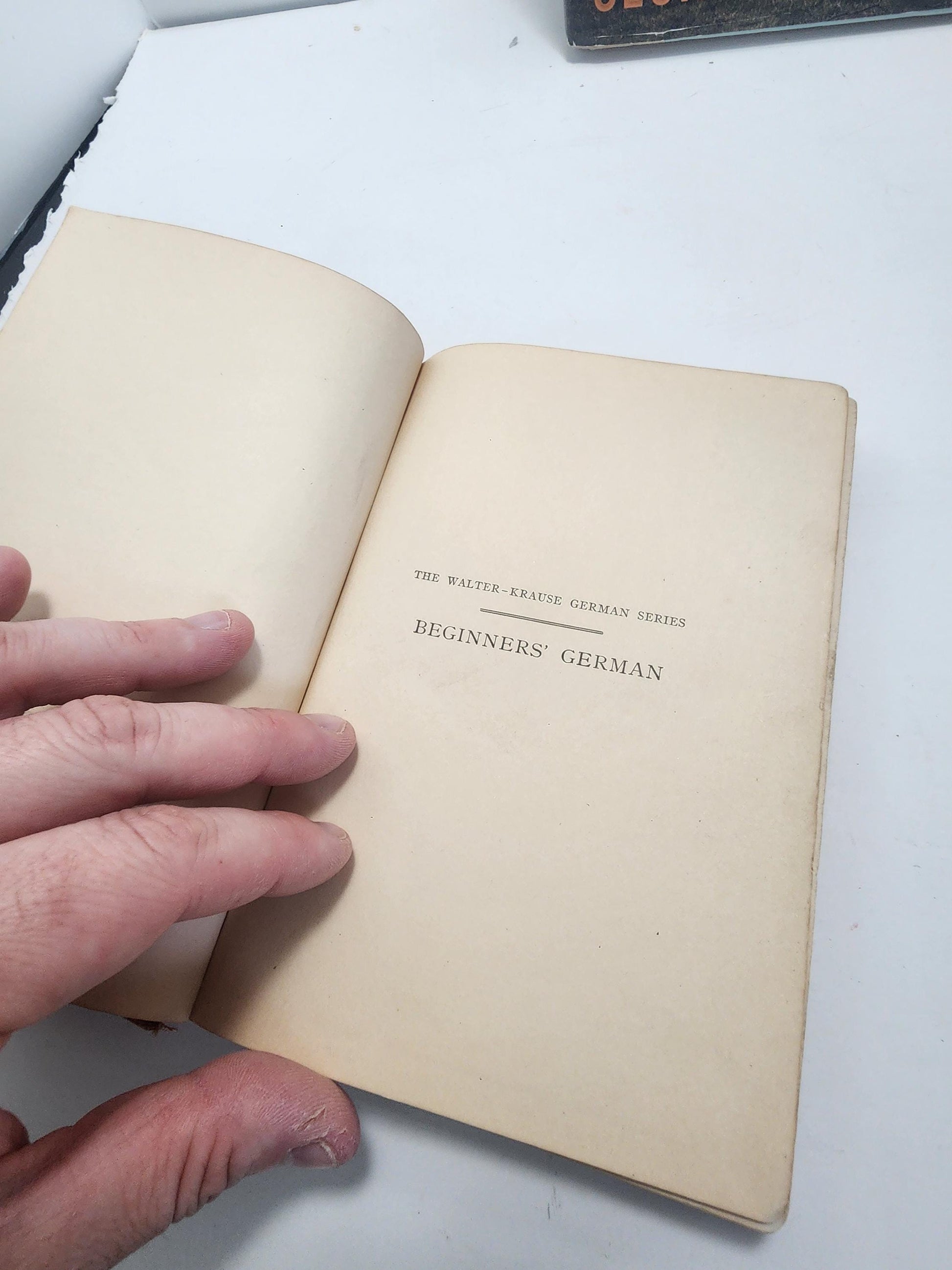 The Orginal 1912 German Beginners Book - Walter Krause - Charles Scribner's Sons - German - Learning - German Language - 1900s - Antiques