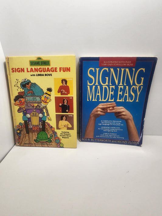 Sign Language Books - Sesame Street - Educational Books - Sign Language - Kids Books - Learning - School - Educational - Educational Gifts