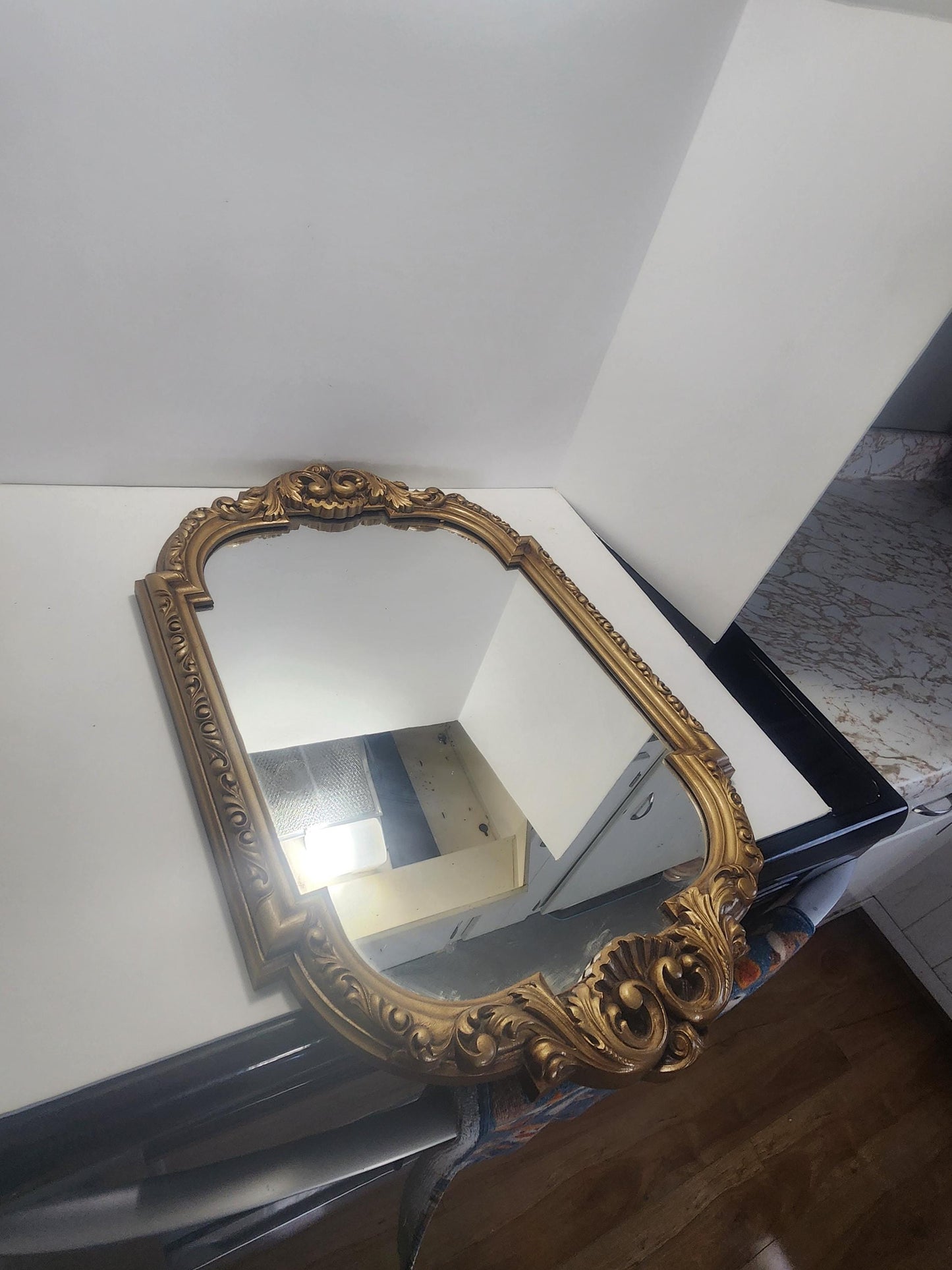 1970s Medium Rococo Style Mirror - Rococo - 1970s - Wall Decor - Mirror - Mirrors - Vintage Mirror - French - French Mirror