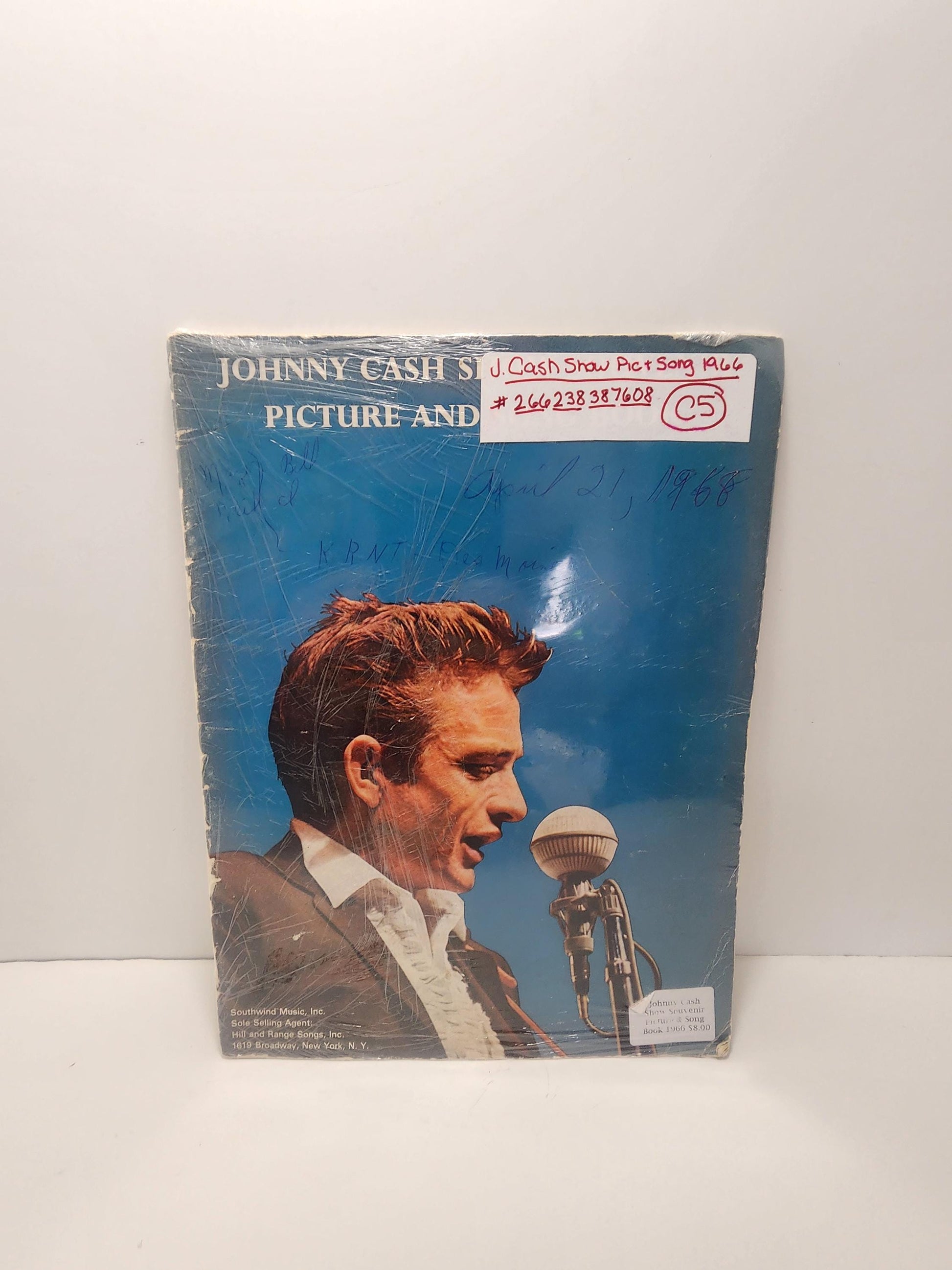Vintage Johnny Cash Show Sourvenir Picture And Song Book 1966 - Orginal Program - Music - Artists - Songbook- Johnny Cash