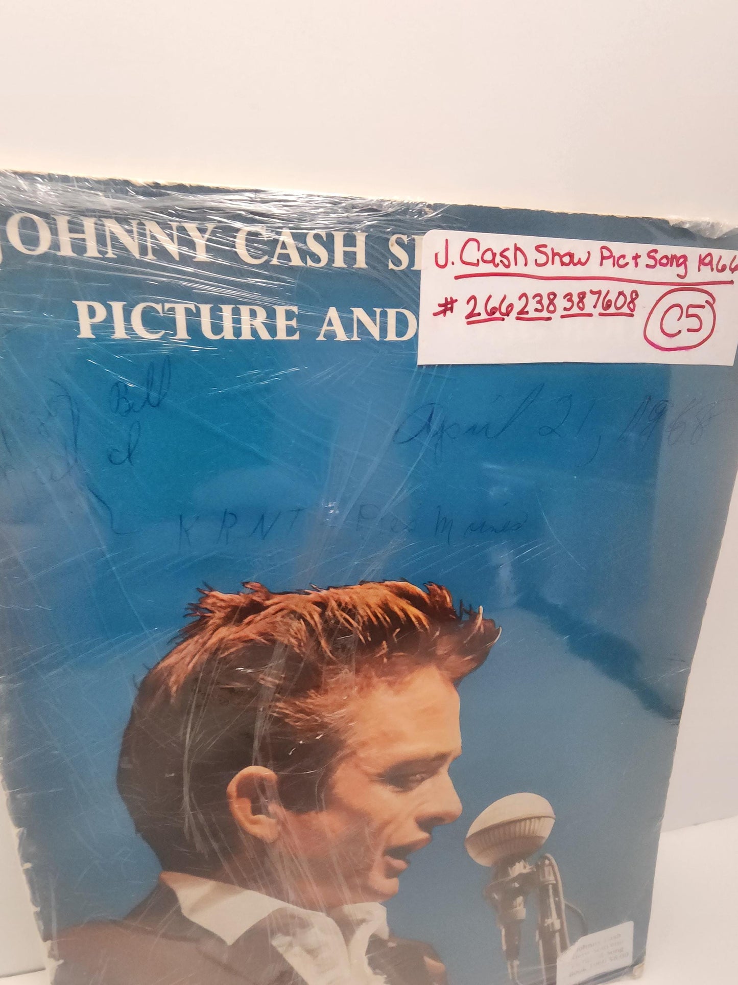 Vintage Johnny Cash Show Sourvenir Picture And Song Book 1966 - Orginal Program - Music - Artists - Songbook- Johnny Cash