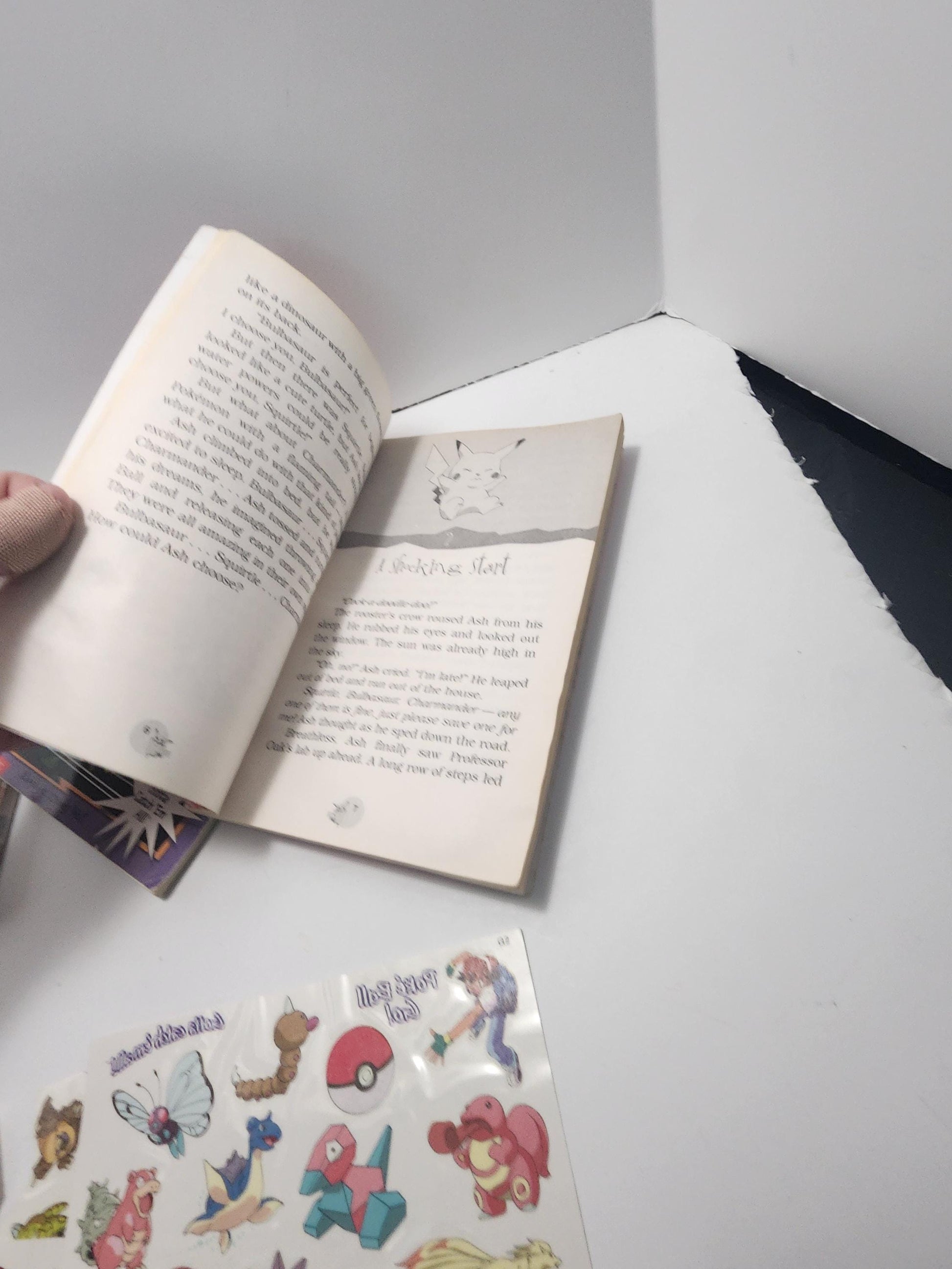 Pokemon Vintage Books Guides And Stickers - Pokemon - Galos - Pokemon Guide - Stickers - Pokemon Stickers - Pikachu - Ash Ketchum