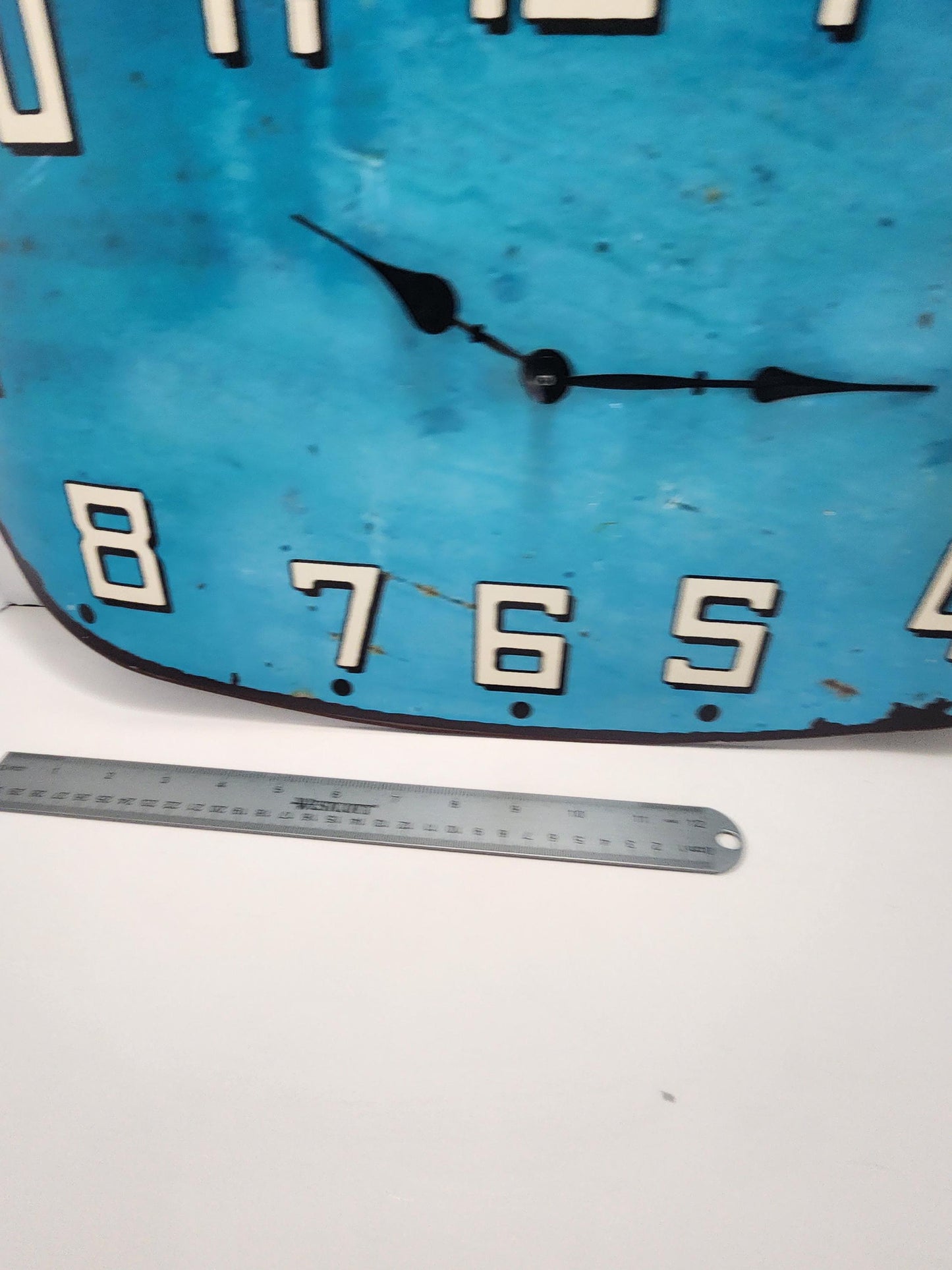 Unique Retro Blue Wall Clock - Clocks - Unique Clocks - Wall Clock - Wall Decor - Vintage Cars - Cars - Shop - Garage Decor - Antique Clocks