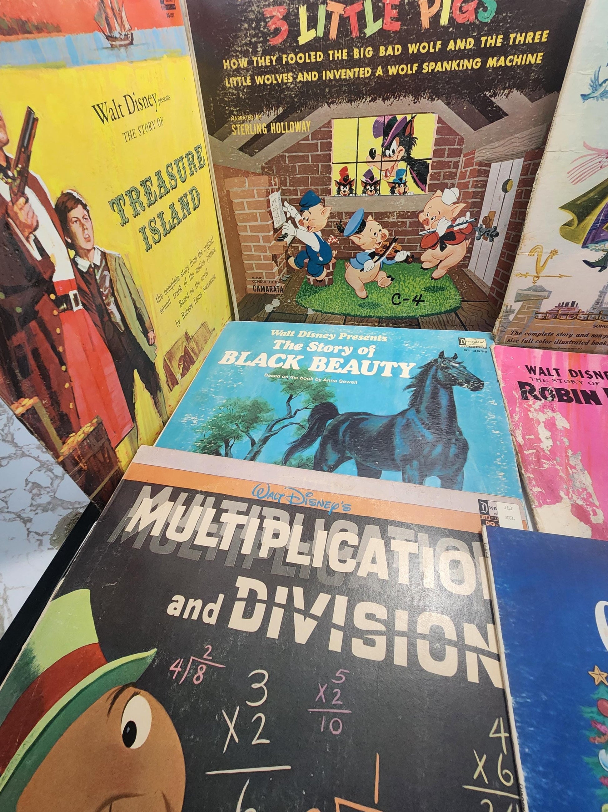 Disneyland 1960s 1970s Vintage Vinyl Records - Disney - Vintage Disney - Disneyland - Vinyl - Records - Christmas Carols - Disney Music