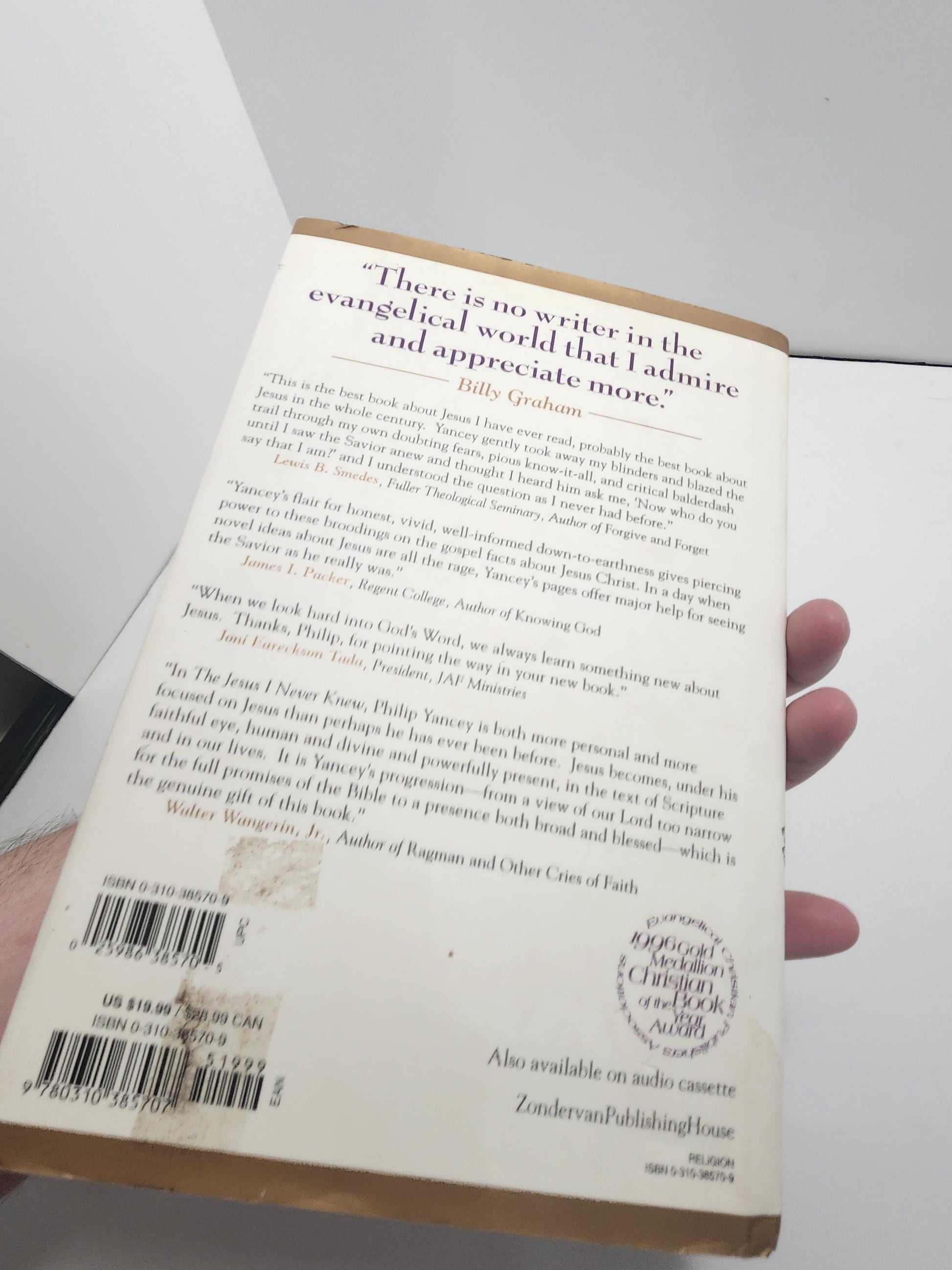 1995 The Jesus I Never Knew By Phillip Yauncey - Christian - Religion - Religious Books - Jesus - Bible - Religious Gift - Church