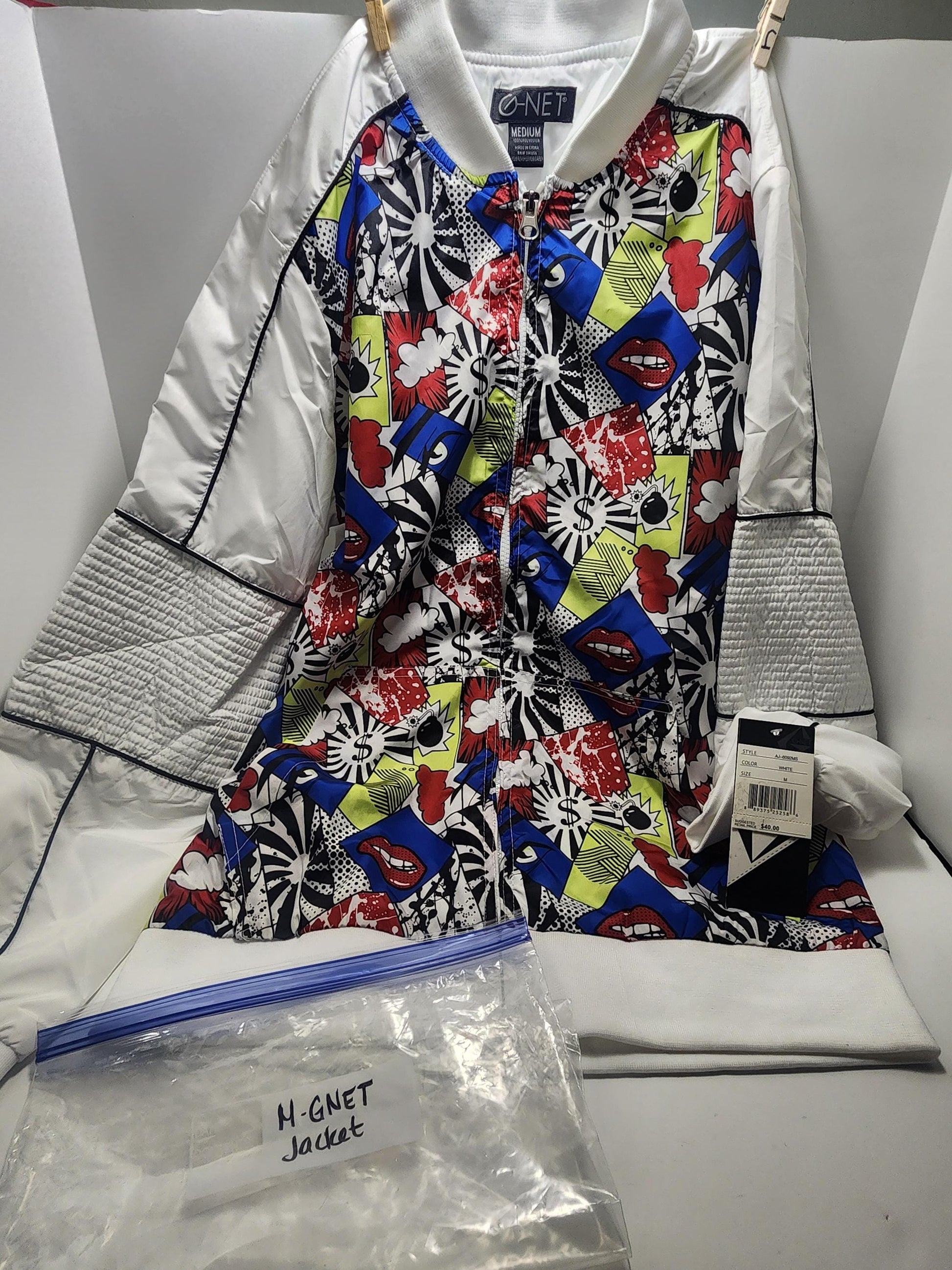 G Net Womens 1990 Medium Windbreaker Vintage Jacket - Womens - Womens Clothes - Vintage Clothes - Jackets - Vintsmage Jacket - G Net