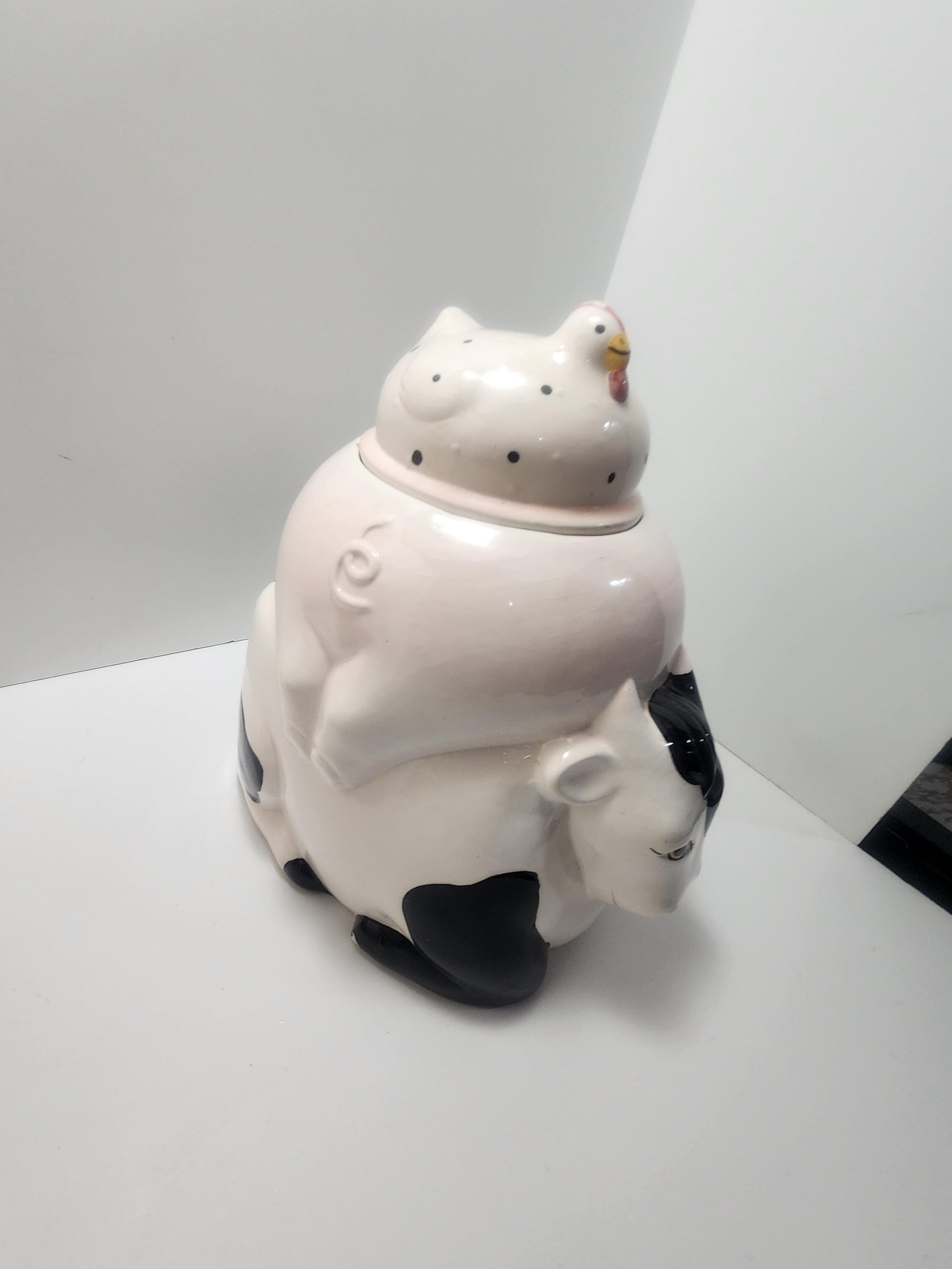 Ceramic 1980s Cookie Jars - Pigs - Chickens - Cows - Farm - Farm Decor - Kitchen - Kitchen Decor - Cookie Jars - Kitchen Decor - 1980s