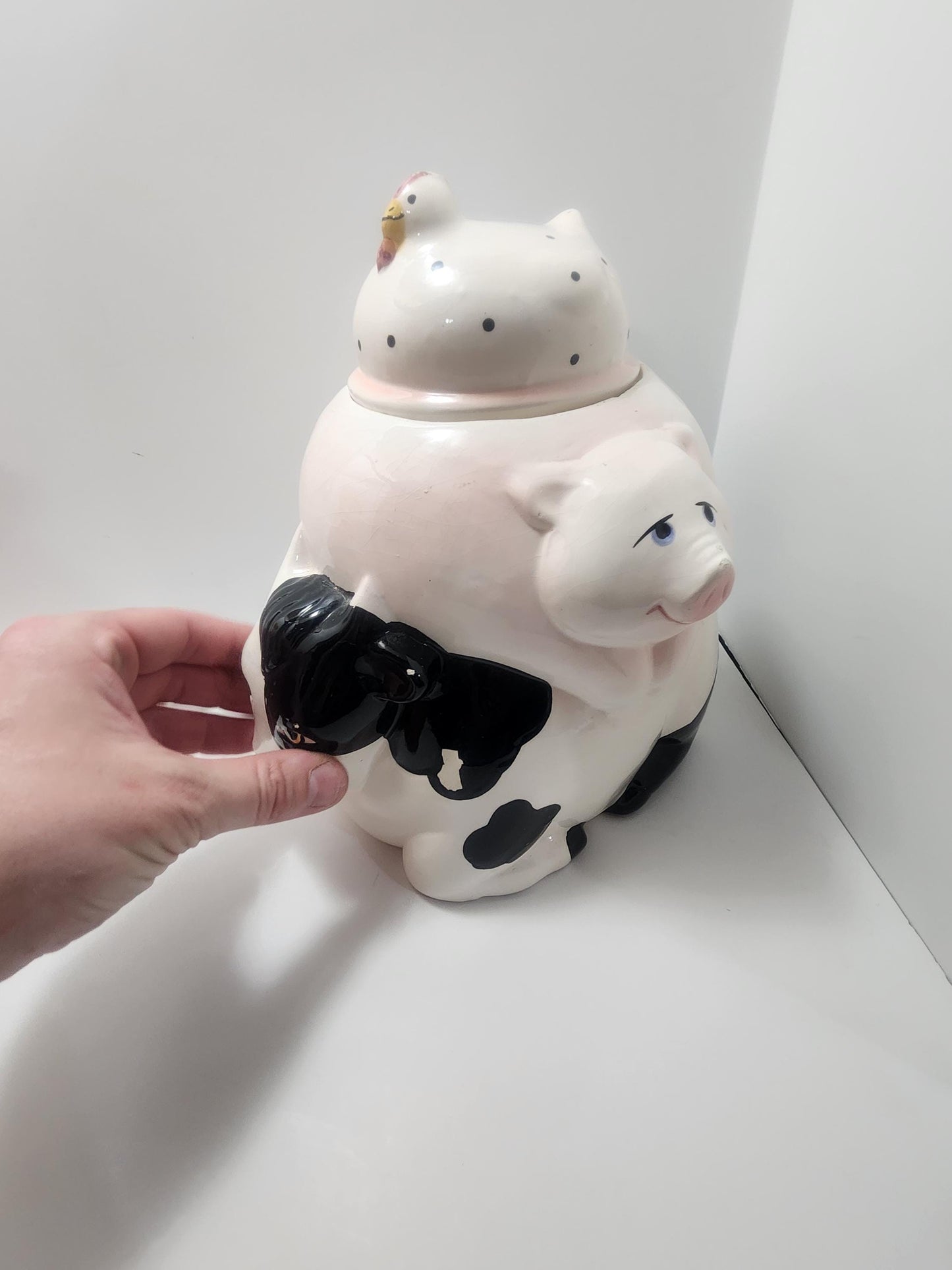 Ceramic 1980s Cookie Jars - Pigs - Chickens - Cows - Farm - Farm Decor - Kitchen - Kitchen Decor - Cookie Jars - Kitchen Decor - 1980s