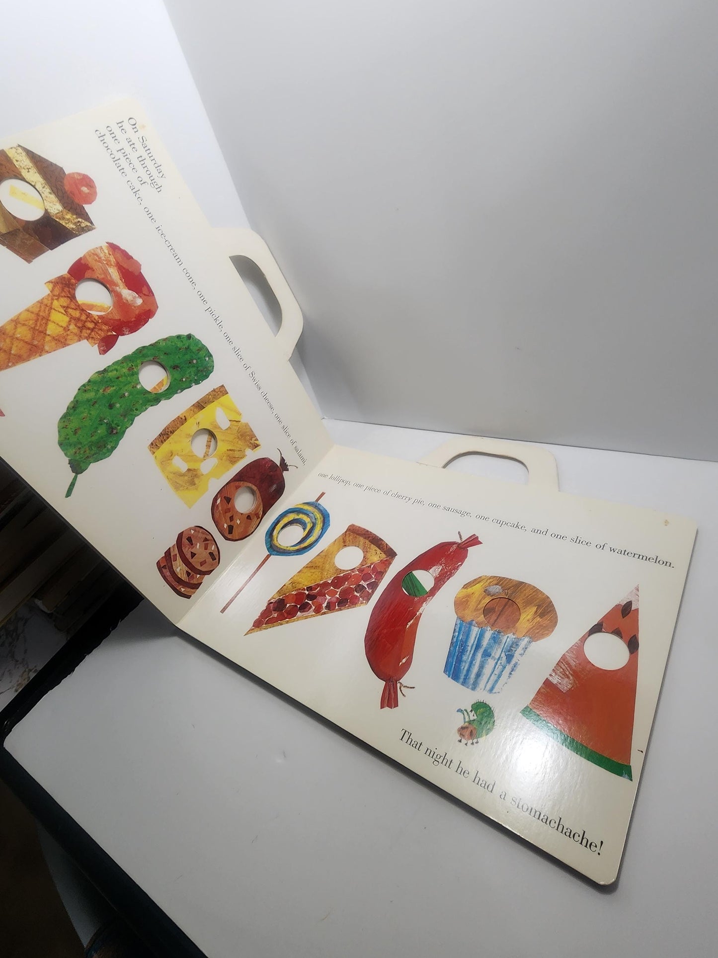 Eric Carle 1987 Oversized The Hungry Caterpiller Book - Books - Vintage Books - Children's Books - Eric Carle - The Hungry Caterpillar