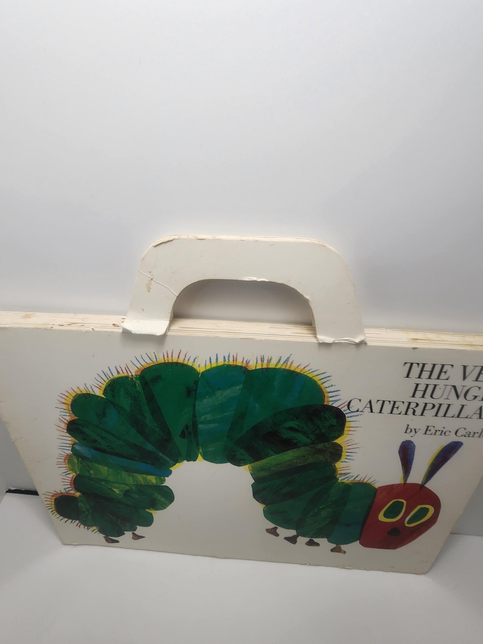 Eric Carle 1987 Oversized The Hungry Caterpiller Book - Books - Vintage Books - Children's Books - Eric Carle - The Hungry Caterpillar