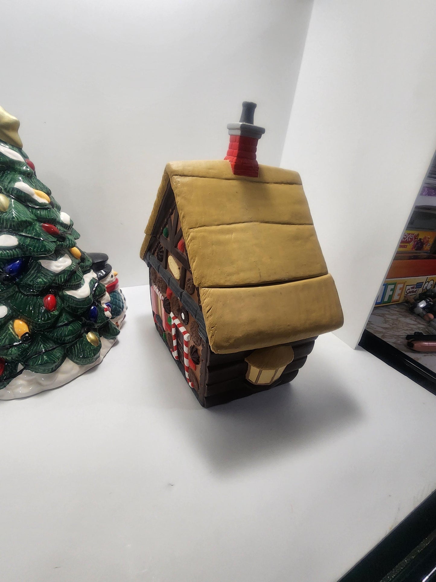 Ceramic Vintage 1980s Christmas Cookie Jars - Christmas - Vintage Christmas - Cookie Jars - Kitchen - Cookies - Gingerbread House - Christma