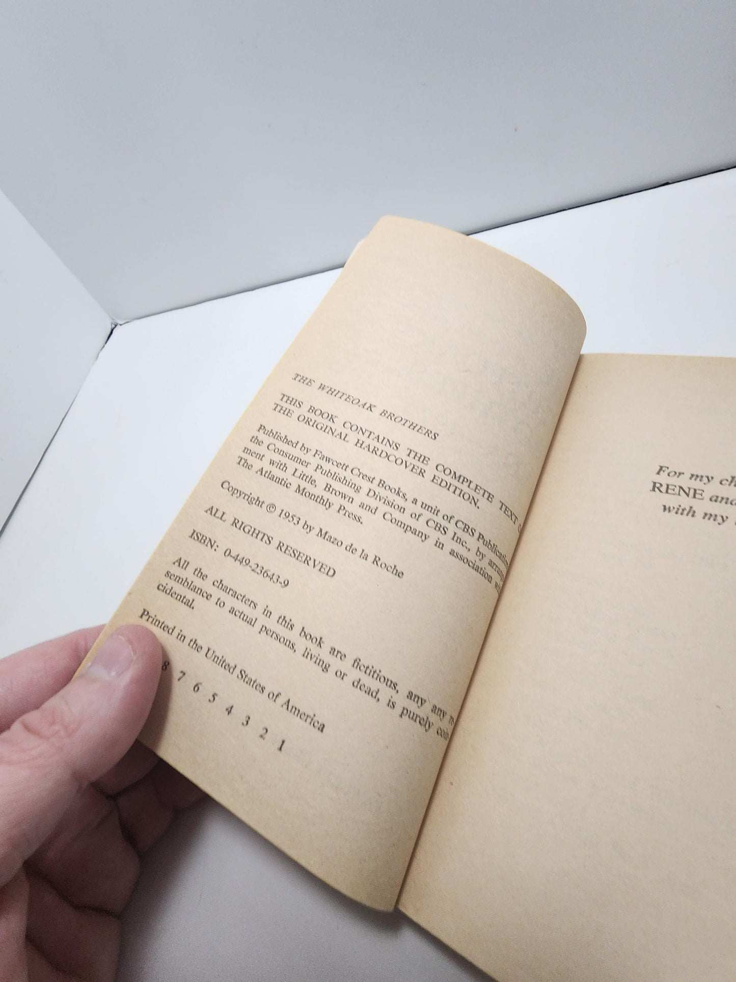 WHITEOAK HERITAGE By Mazo De La Roche 1974 Fawcett Paperback Historical Romance Lot Of 2 - Whiteoak Heritage - Romance Books - Mazo De Roche