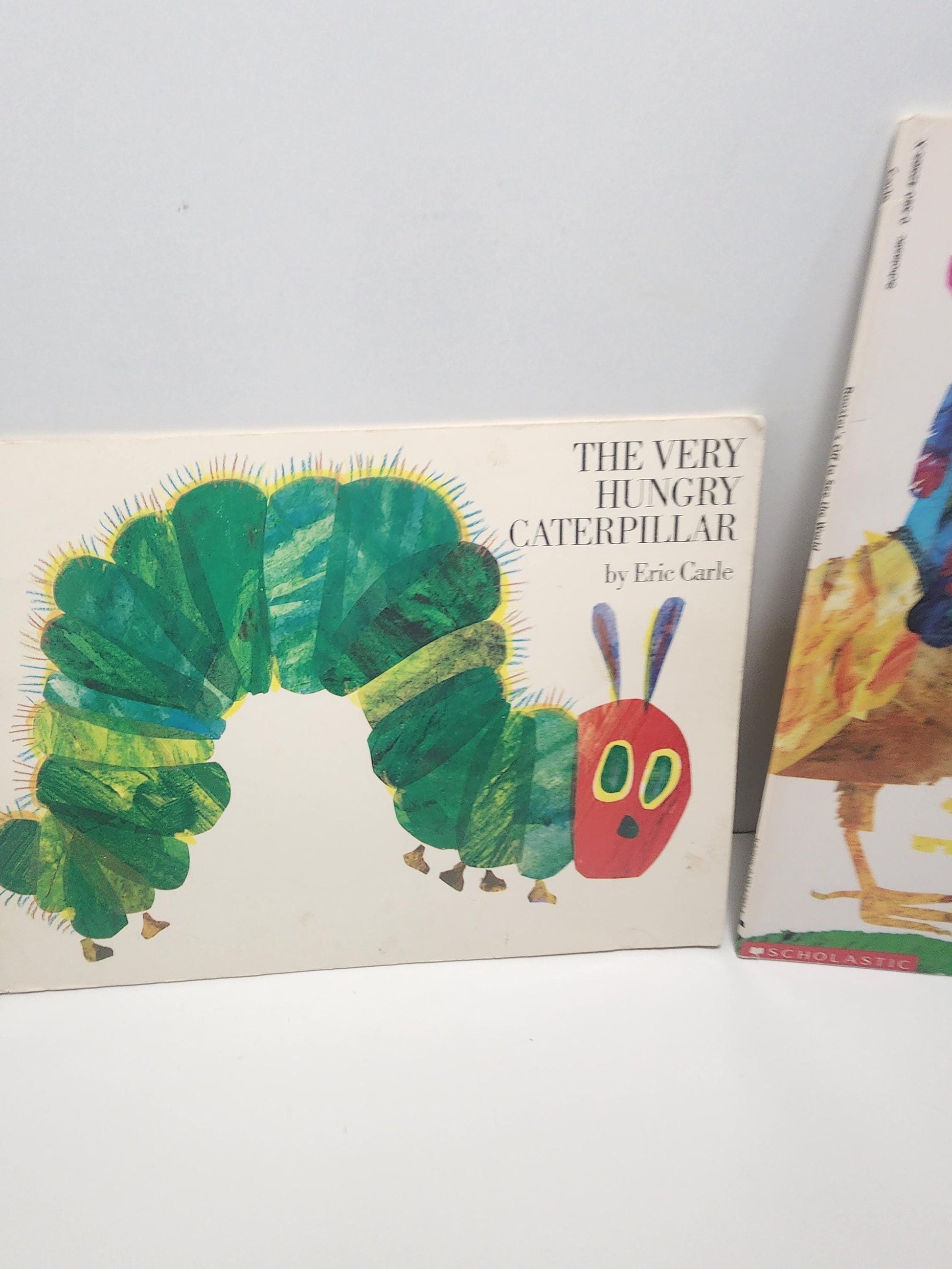 Eric Carle Vintage Books Lot of 2 - The Hungry Caterpillar - Roosters Off To See The World - Eric Carle - Children's Books - Vintage Books