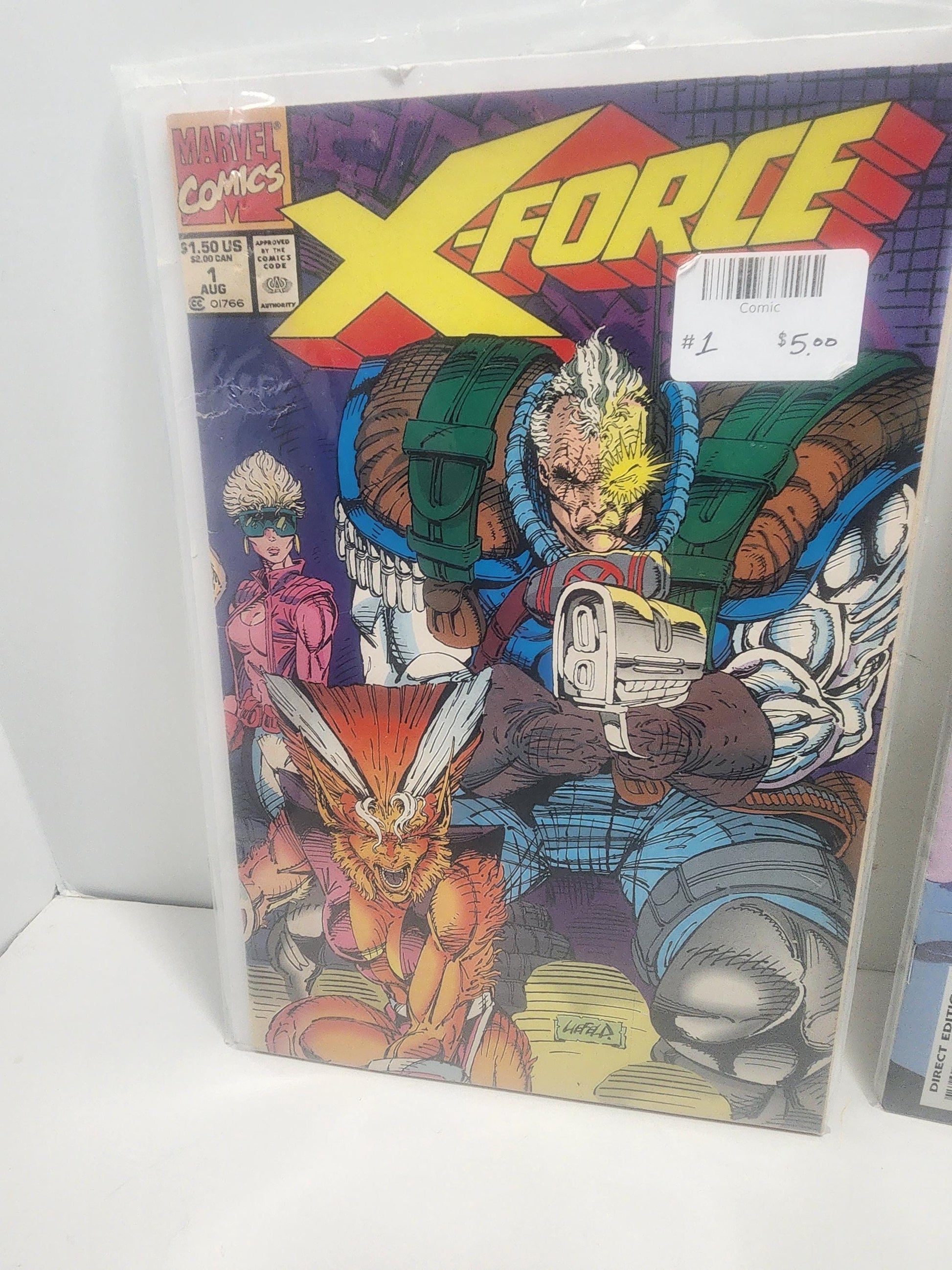 Marvel 1990s X Force Comics #1 1st Issue Lot of 2 - Marvel - Marvel Comics - Vintage Comics - X Force - Marvel X Force - Comic Books