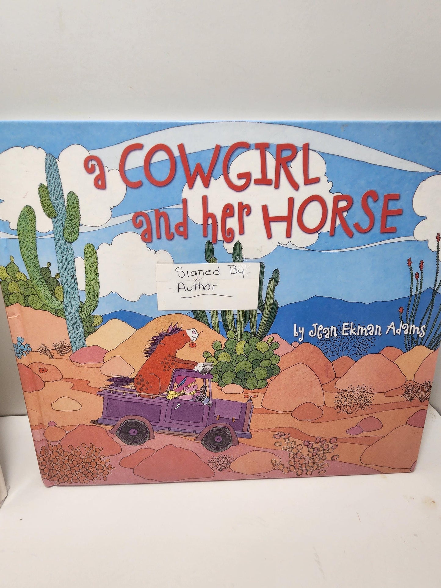 Signed Children's Books Lot of 2 - A Cowgirl And Her Horse By Jean Adam's - The Doggonest Christmas By Richard Stack