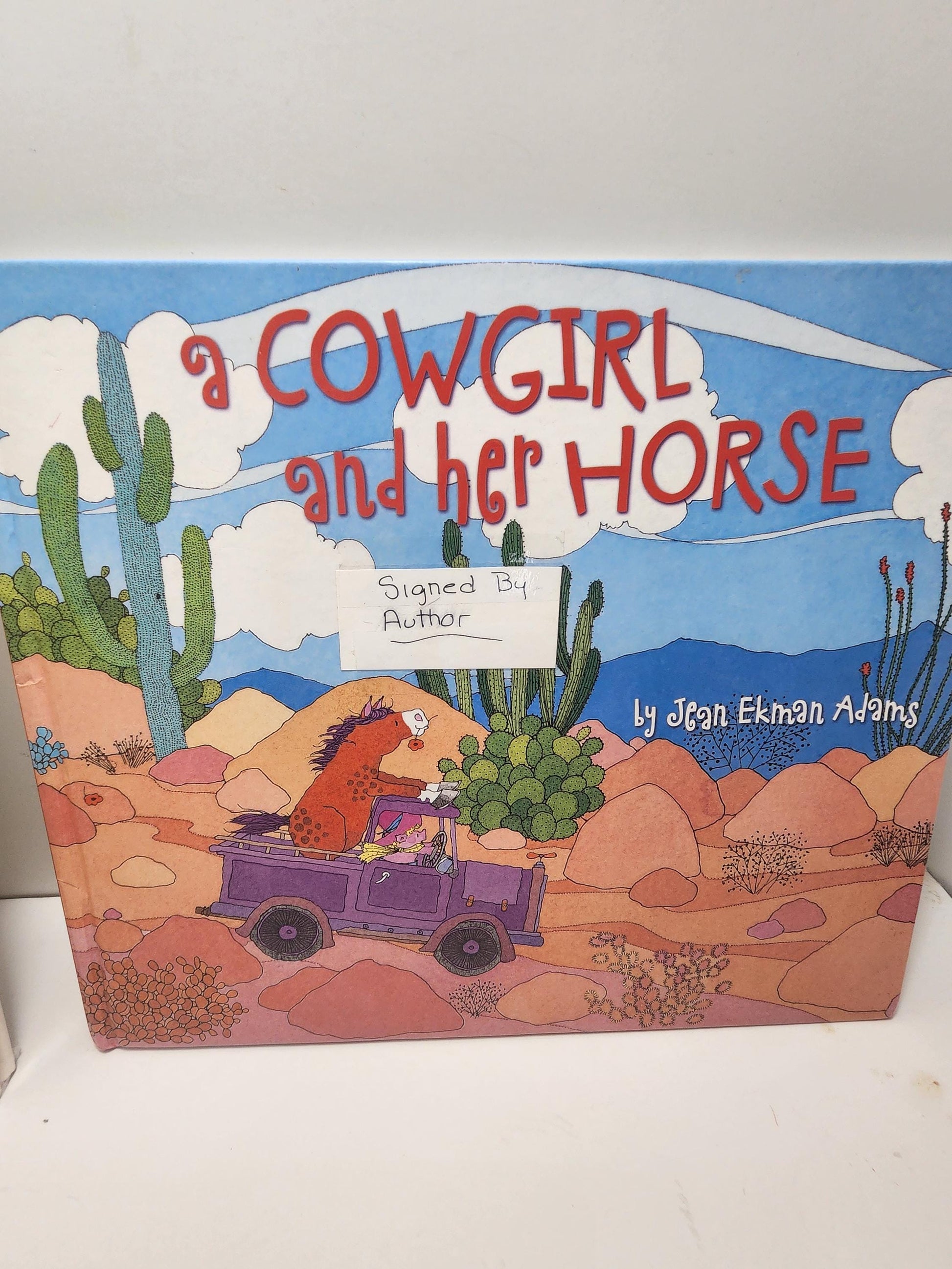 Signed Children's Books Lot of 2 - A Cowgirl And Her Horse By Jean Adam's - The Doggonest Christmas By Richard Stack