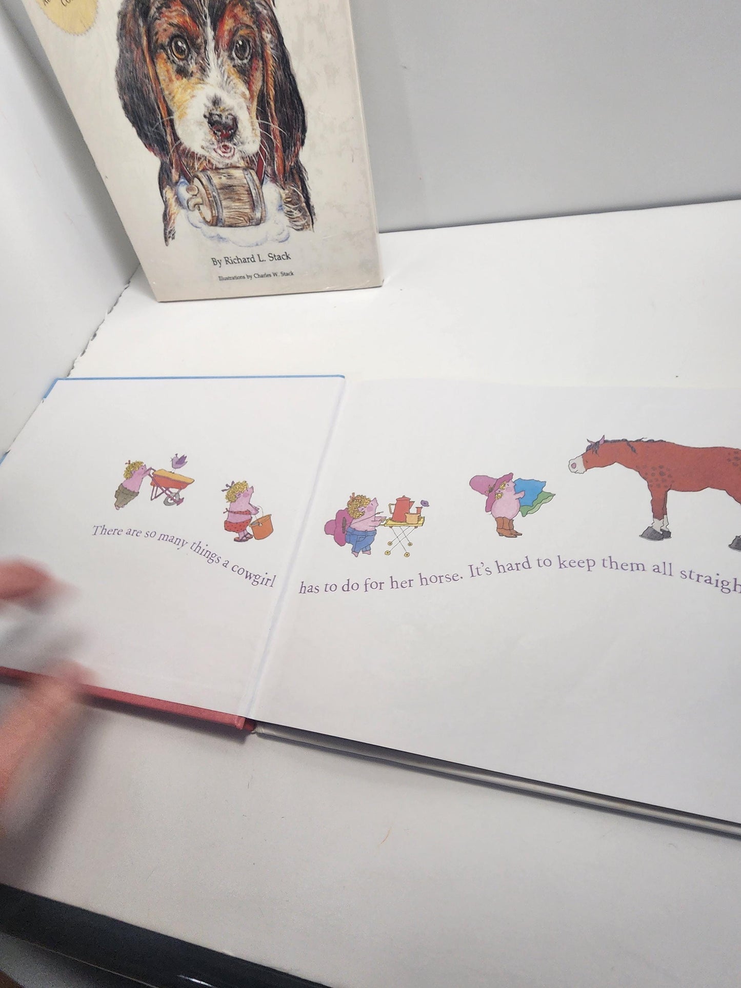 Signed Children's Books Lot of 2 - A Cowgirl And Her Horse By Jean Adam's - The Doggonest Christmas By Richard Stack