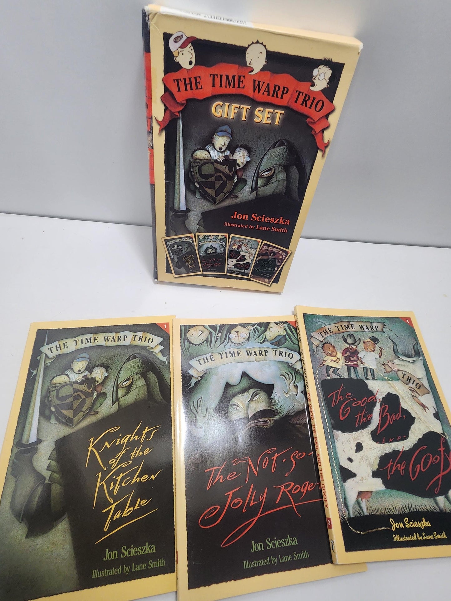 1992 The Time Wrap Trio Book Set of 4 by Jon Scieszka - Book Sets - Vintage Books - Jon Scieszka - Time Wrap - The Time Wrap