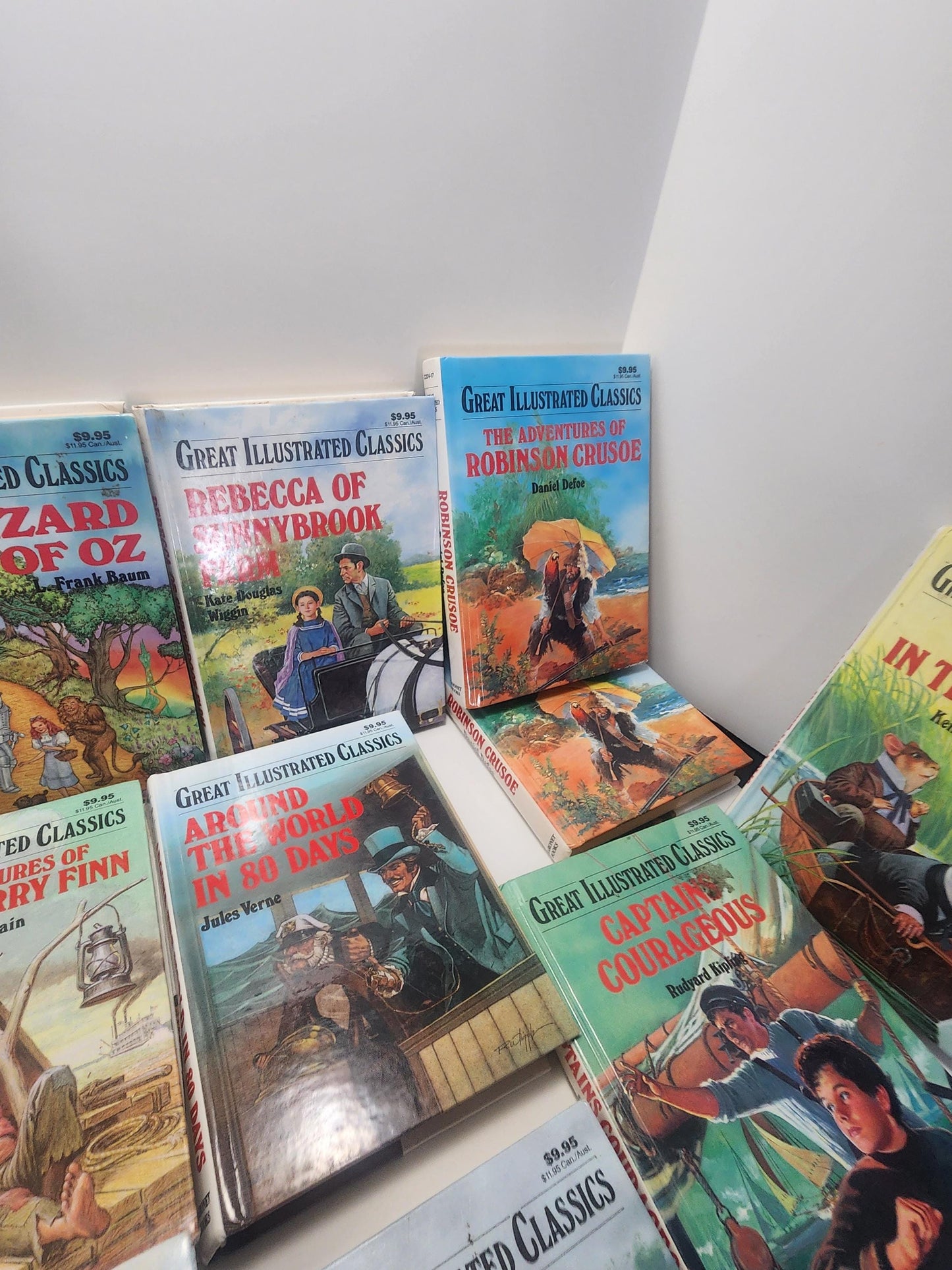 Great Illustrated Classics Books - Book Sets - Classic Books - Children's Books - Vintage Books - Mark Twain - Wizard Of Oz - Tom Sawyer