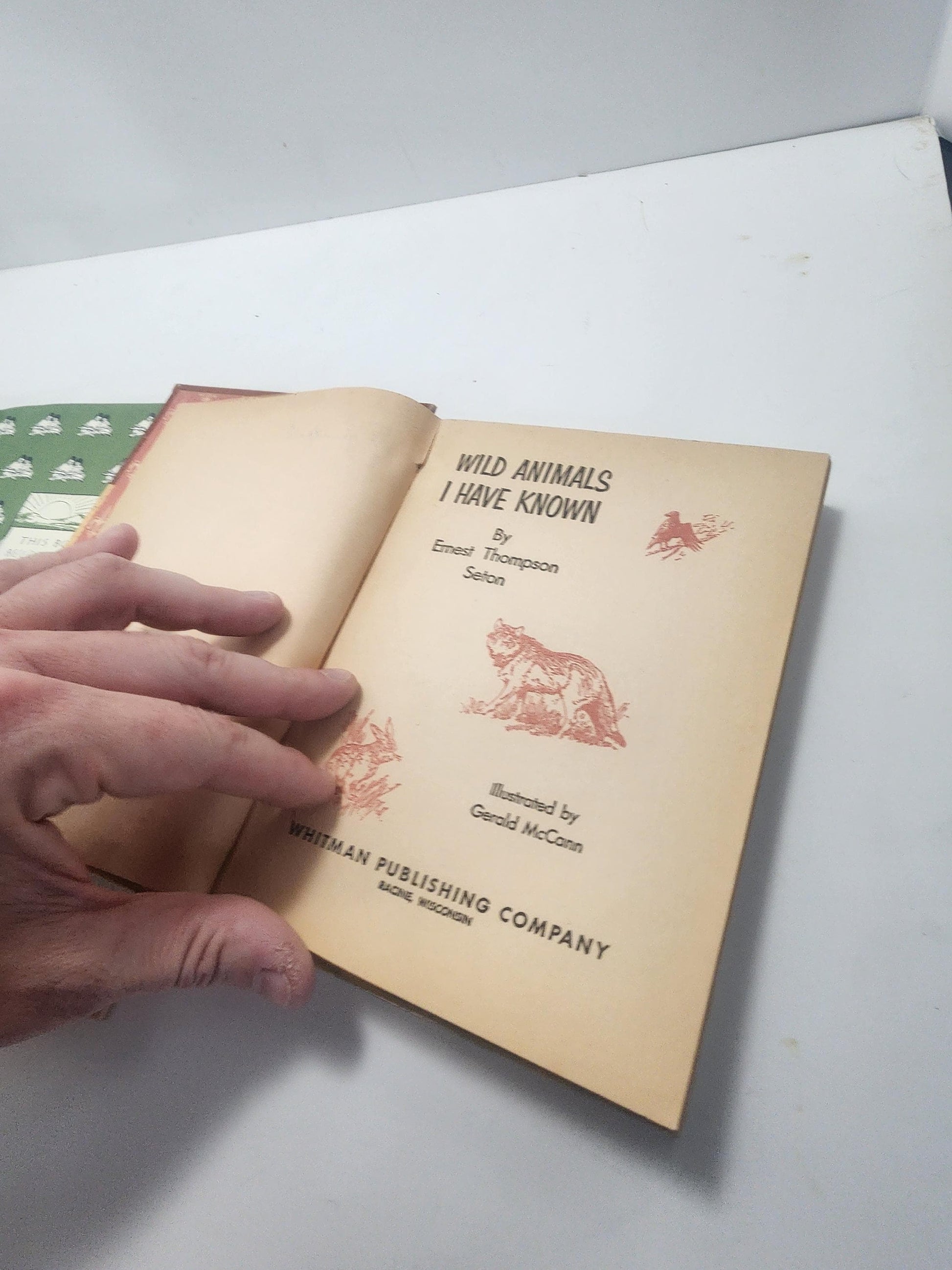 Animals Story Books Vintage Lot of 2 - The Animals I Have Known - Ernest Senton - Just So Stories - Children's Books - Animals - Animal Book