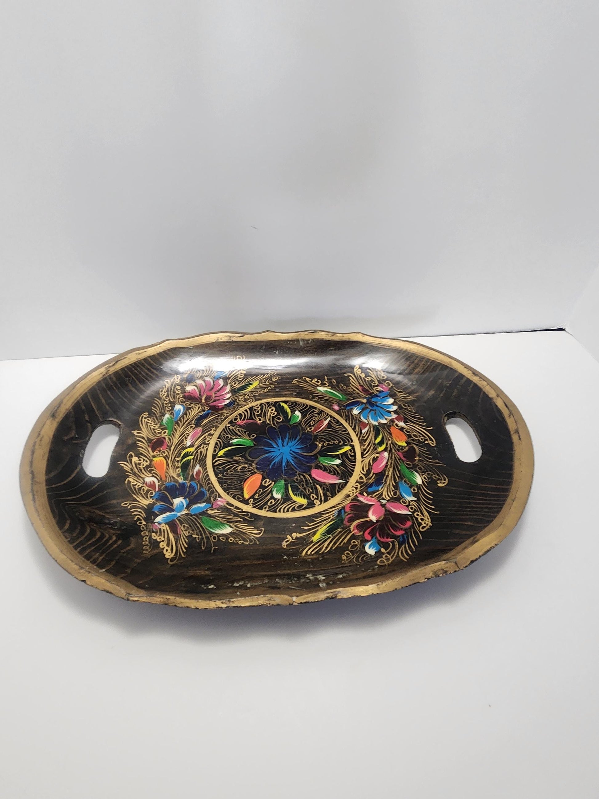 Handpainted Mexican Wooden Serving Tray - Handpainted - Trays - Serving Tray - Mexican - Mexico - Crafts - Decor