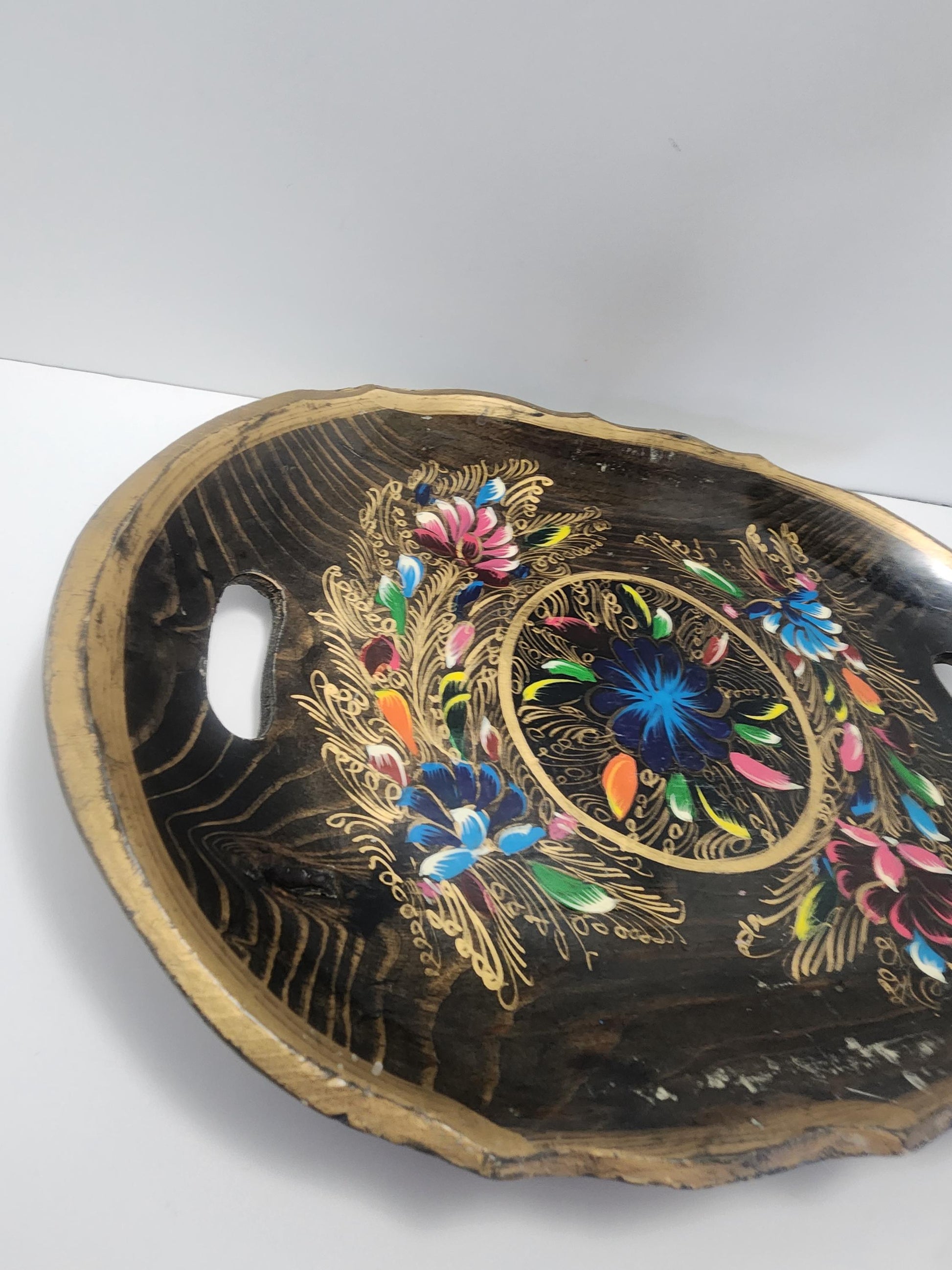 Handpainted Mexican Wooden Serving Tray - Handpainted - Trays - Serving Tray - Mexican - Mexico - Crafts - Decor