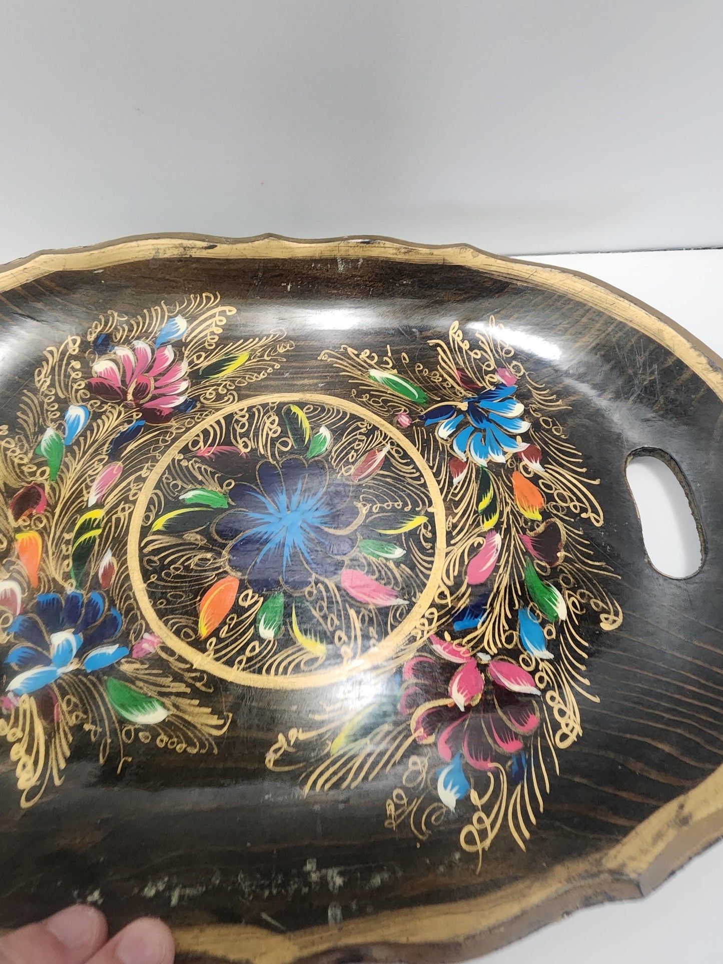 Handpainted Mexican Wooden Serving Tray - Handpainted - Trays - Serving Tray - Mexican - Mexico - Crafts - Decor